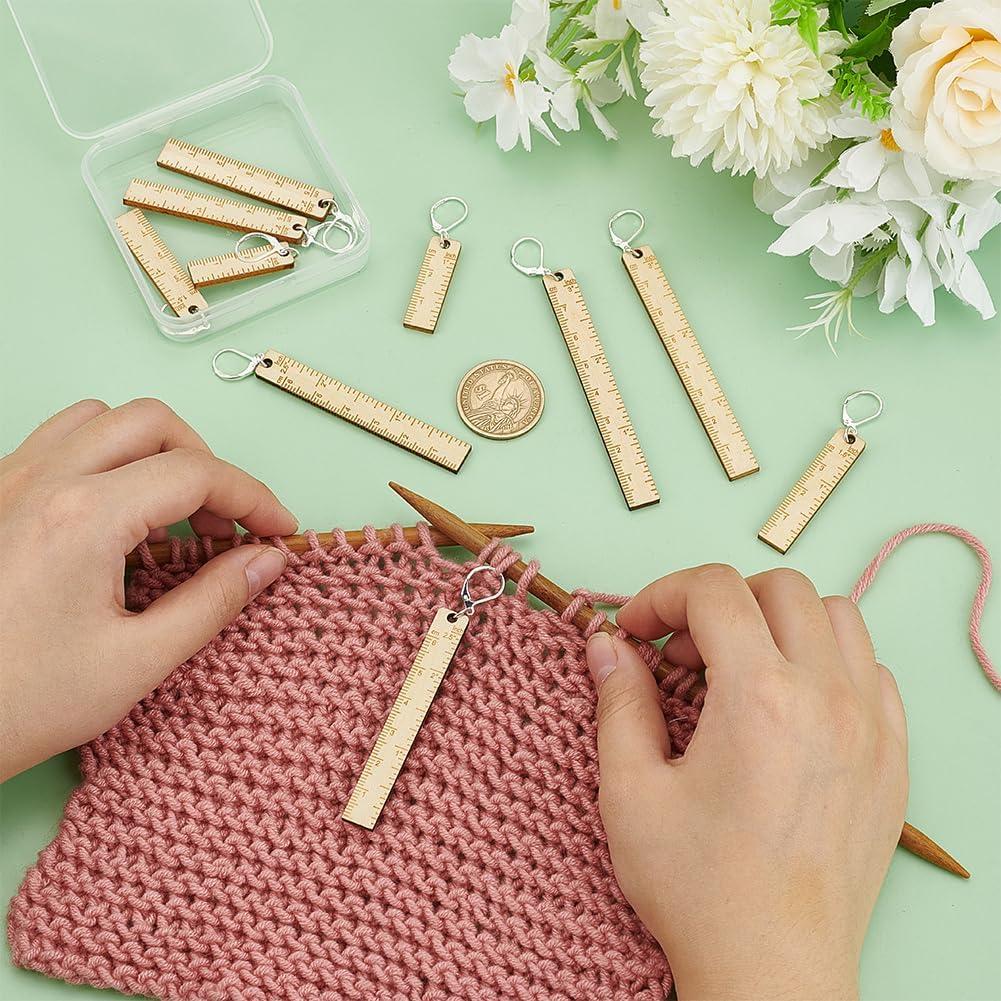 Kit de Marcadores de Puntos de Costura BENECREAT - 10 Piezas de Madera