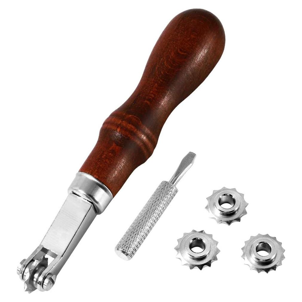 Juego de Herramientas de Costura de Cuero Jmuiiu con 3 Ruedas