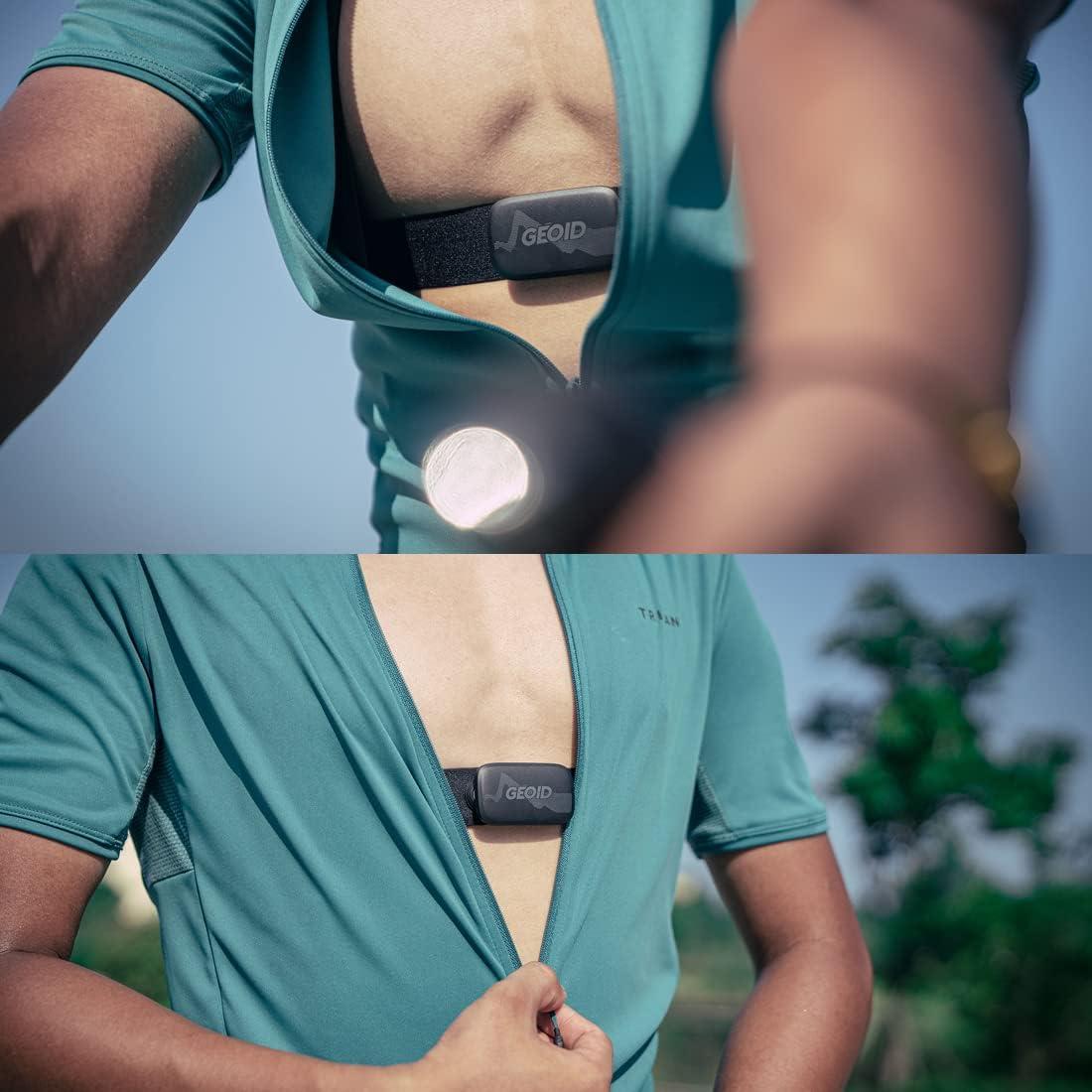 Monitor de Frecuencia Cardíaca GEOID HS500, Correa de Pecho Bluetooth ANT+