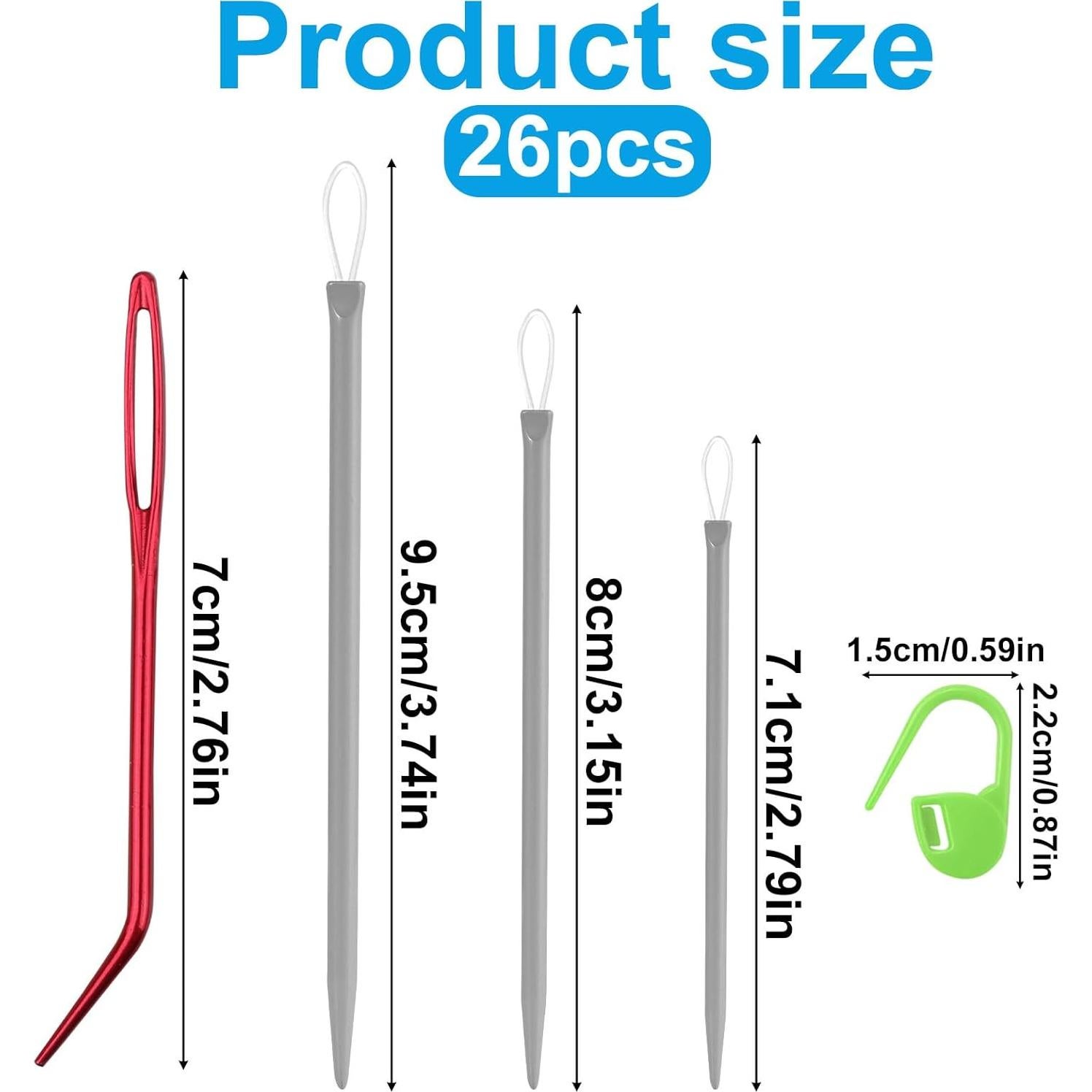 Kit de Agujas de Coser Grande Gosknor - 26 Piezas, Punta Curva