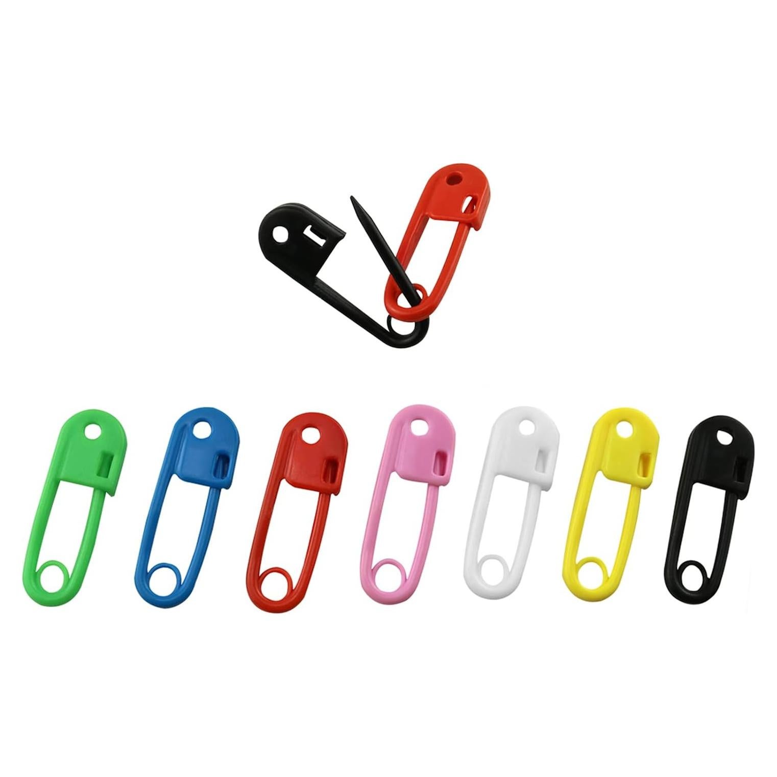 60 Alfileres de Seguridad de Plástico AXLIZER 26x9.5mm Colores
