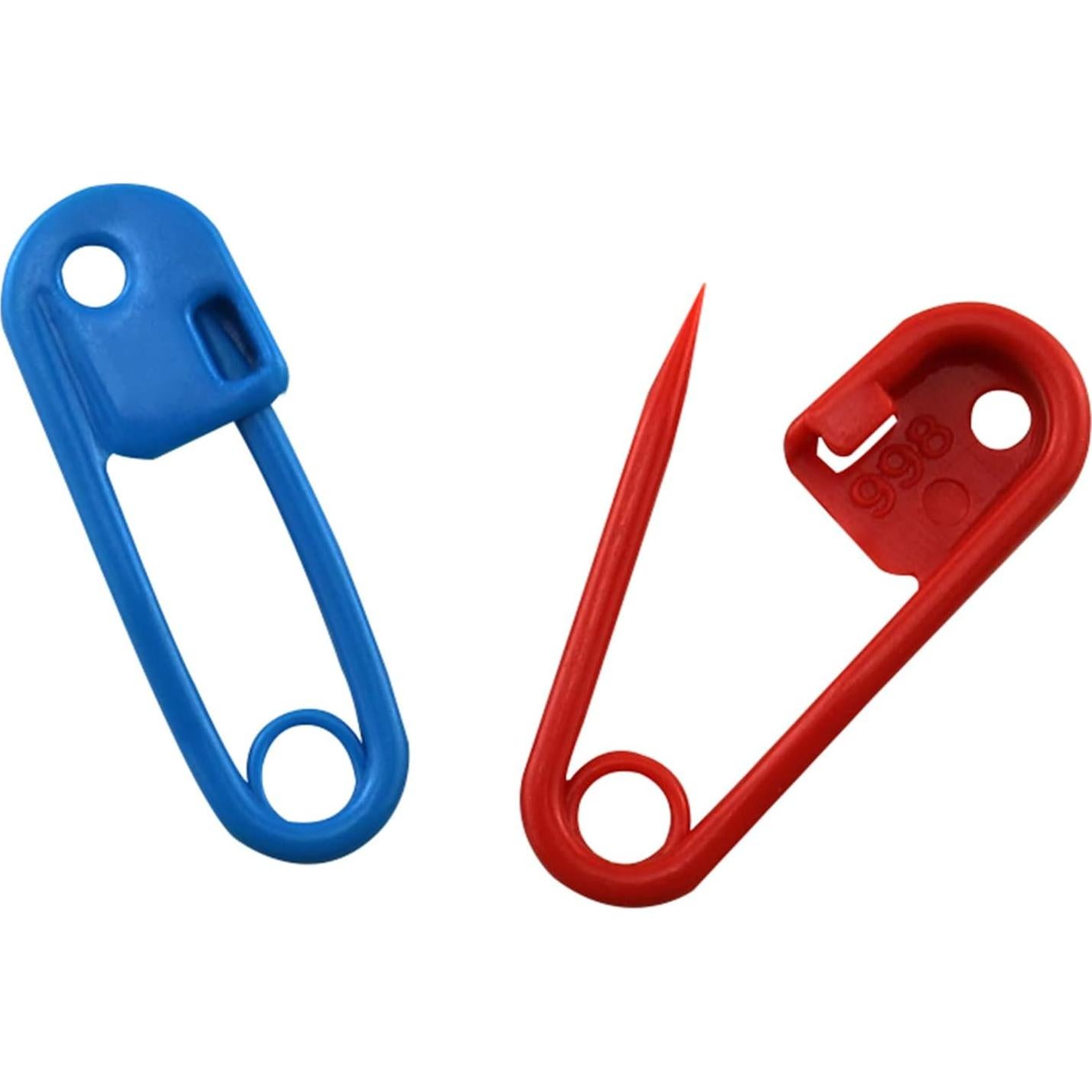 60 Alfileres de Seguridad de Plástico AXLIZER 26x9.5mm Colores