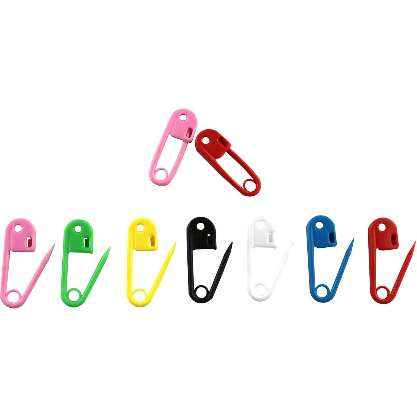 60 Alfileres de Seguridad de Plástico AXLIZER 26x9.5mm Colores