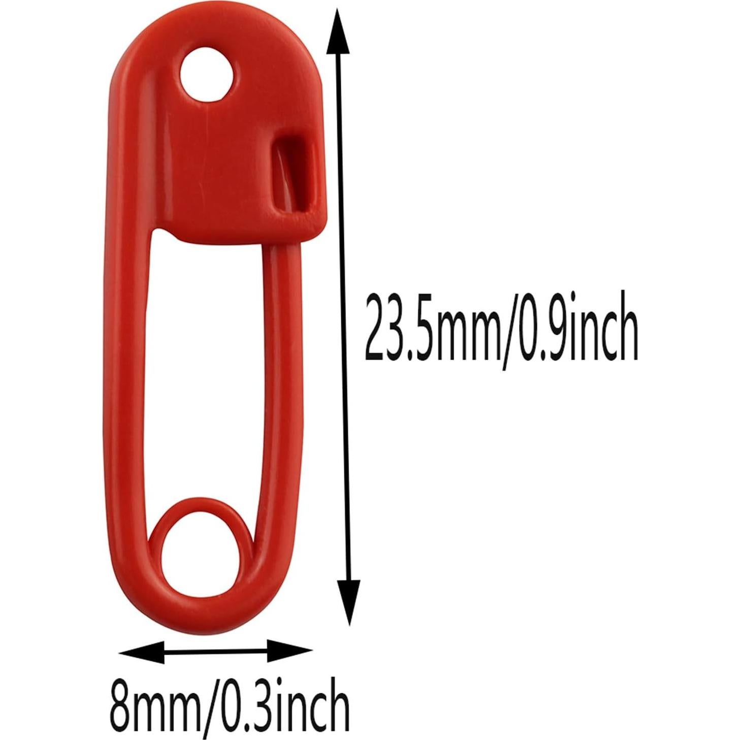 60 Alfileres de Seguridad de Plástico AXLIZER 26x9.5mm Colores