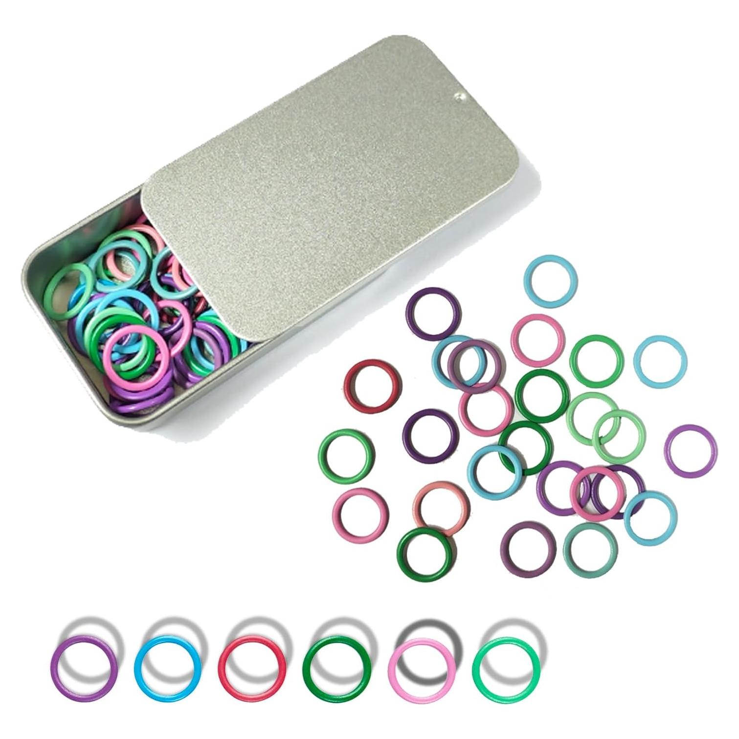 Marcadores de Puntos para Tejer Wonafa - 60 Pcs Metal Orbicular