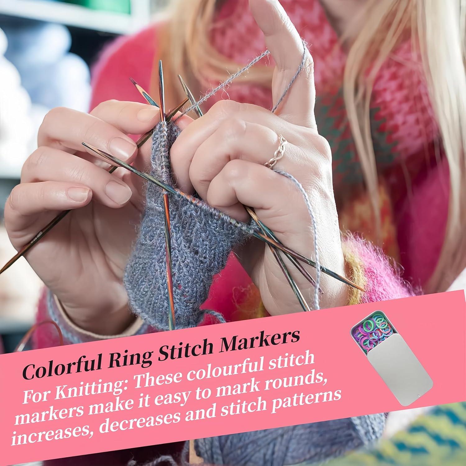 Marcadores de Puntos para Tejer Wonafa - 60 Pcs Metal Orbicular