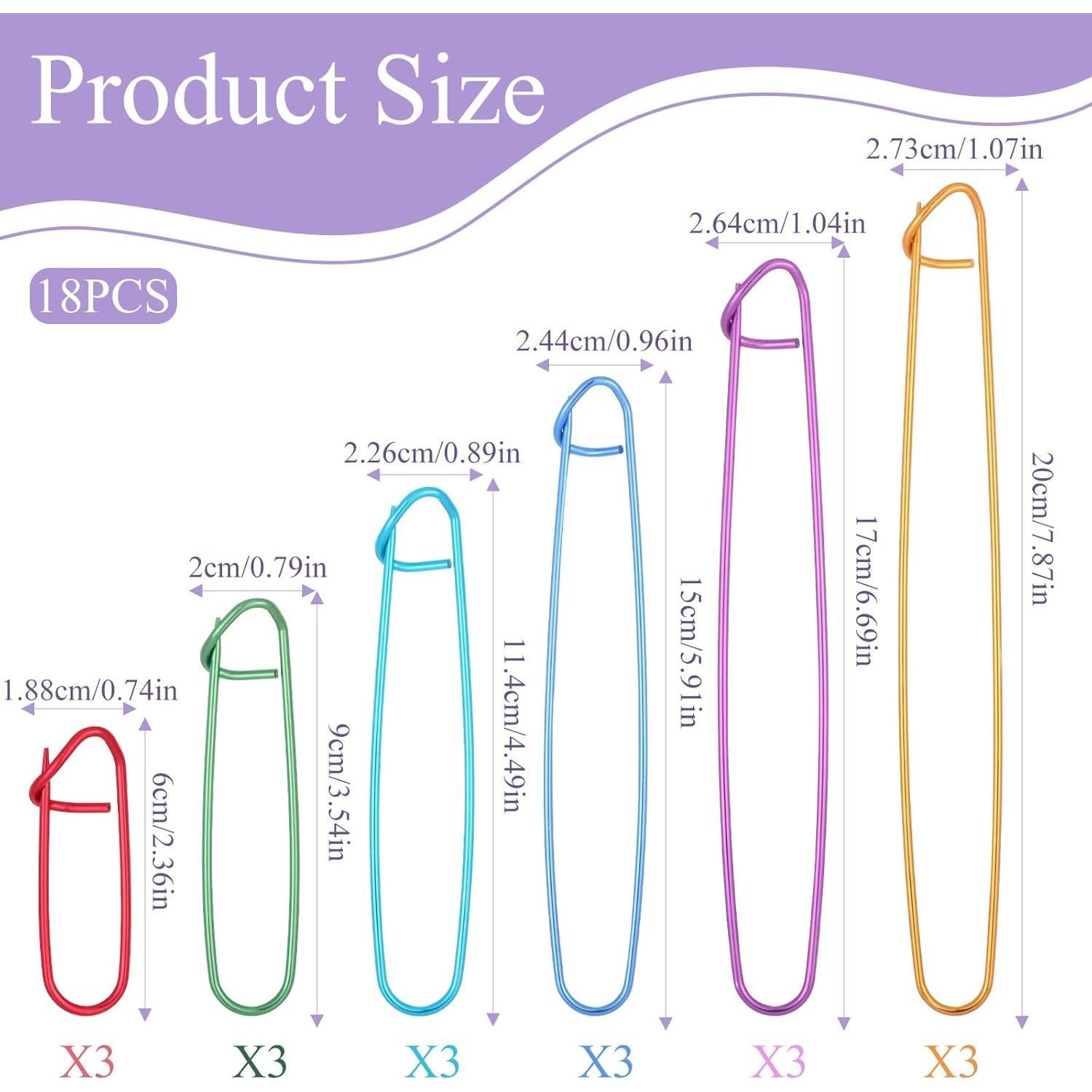 18 Sujetadores de Puntos de Tejido Qianyu de Aluminio Coloridos