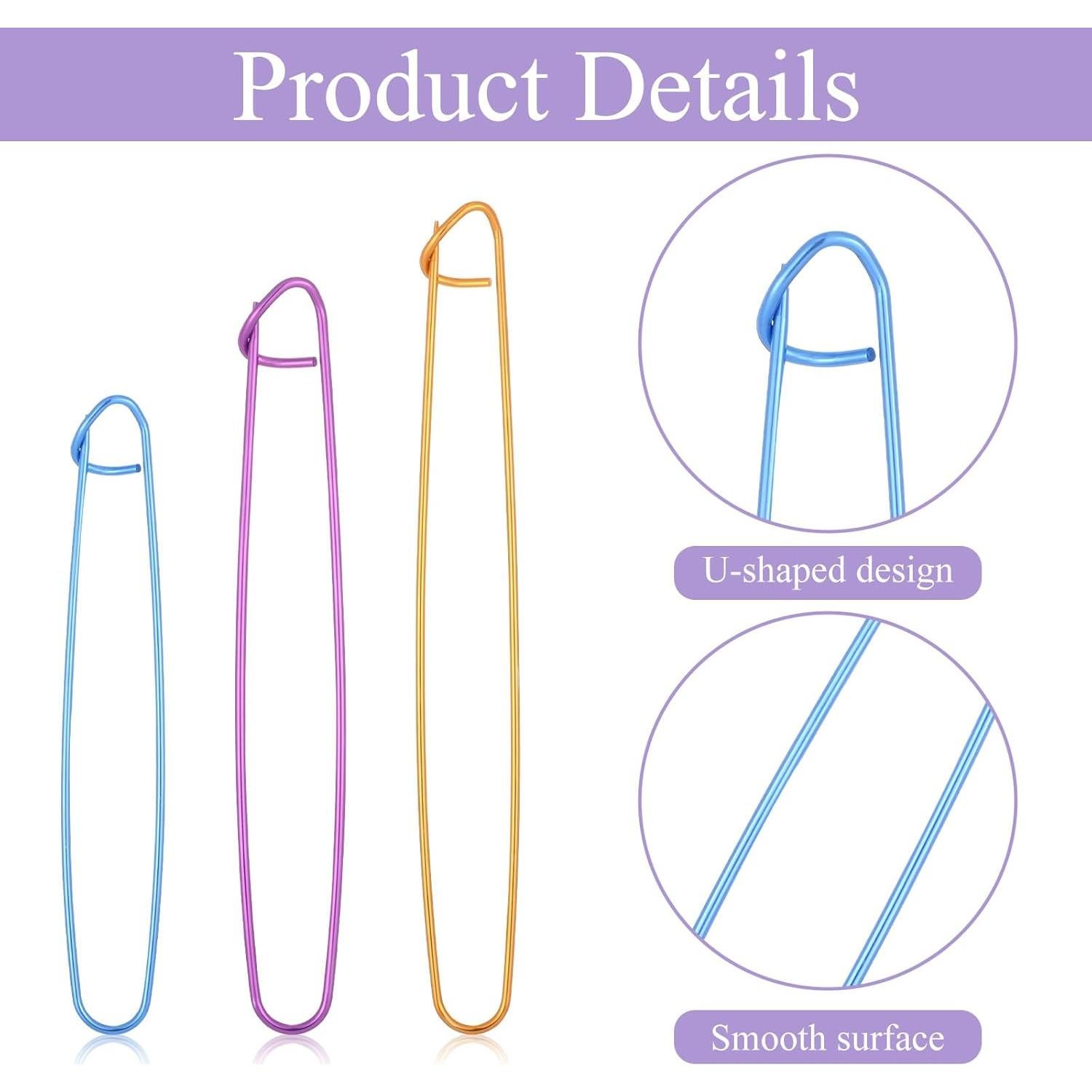 18 Sujetadores de Puntos de Tejido Qianyu de Aluminio Coloridos