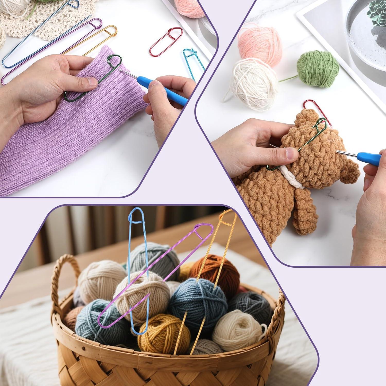 18 Sujetadores de Puntos de Tejido Qianyu de Aluminio Coloridos