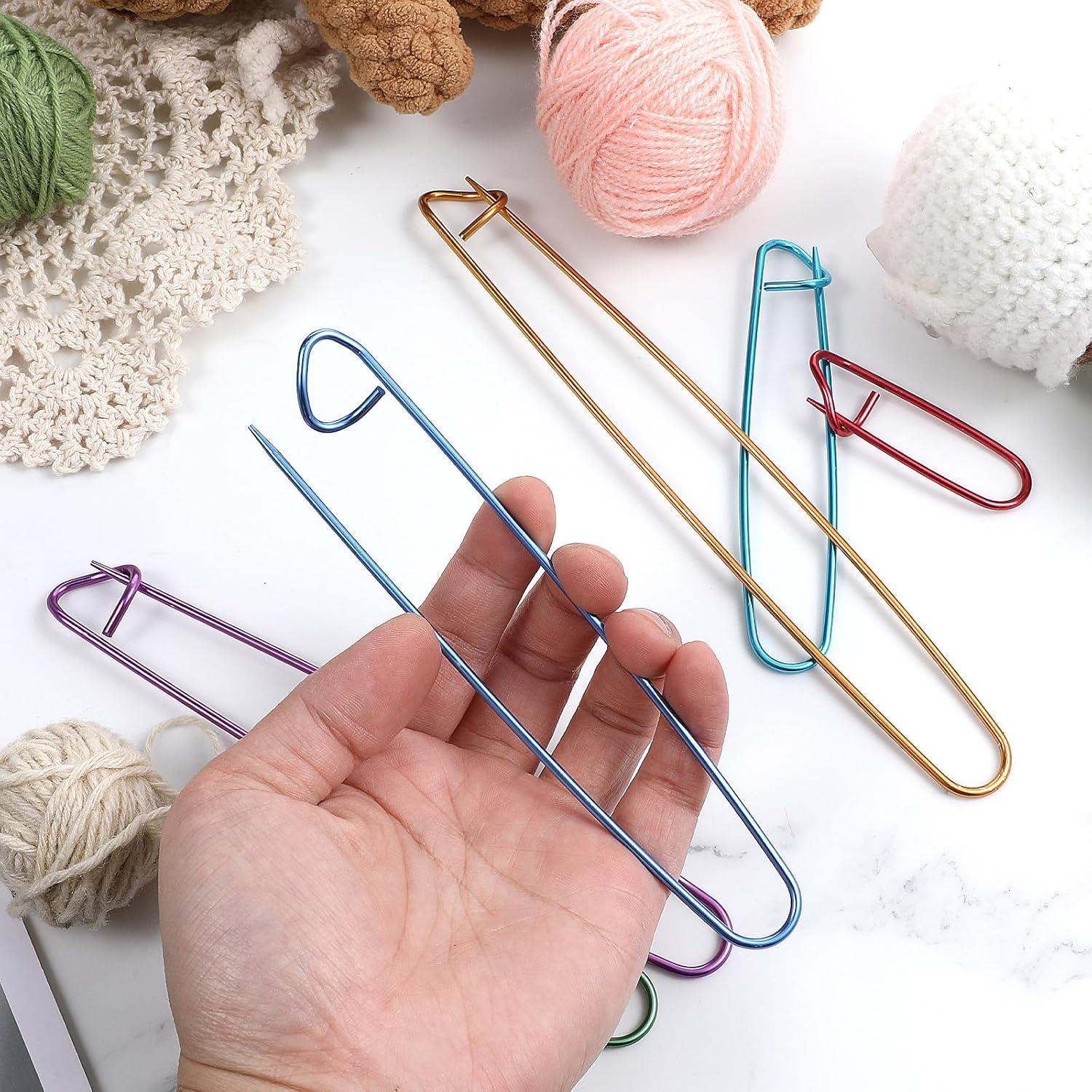 18 Sujetadores de Puntos de Tejido Qianyu de Aluminio Coloridos