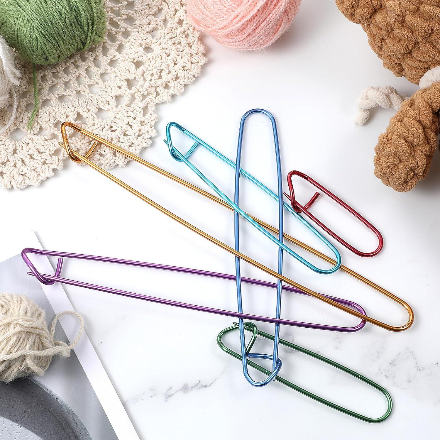 18 Sujetadores de Puntos de Tejido Qianyu de Aluminio Coloridos