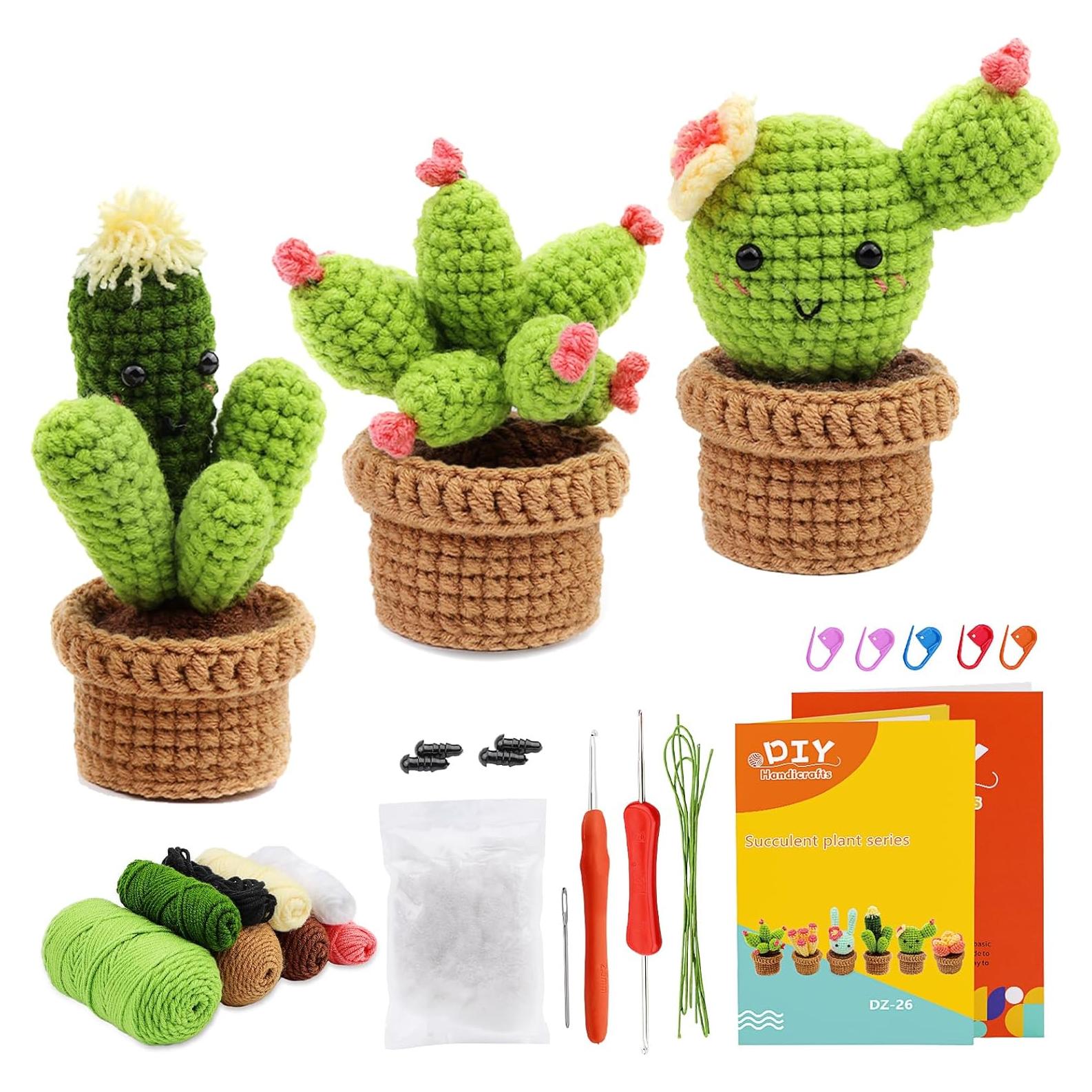 Kit de Crochet para Principiantes WONVOC - 3 Piezas con Hilos y Ganchos