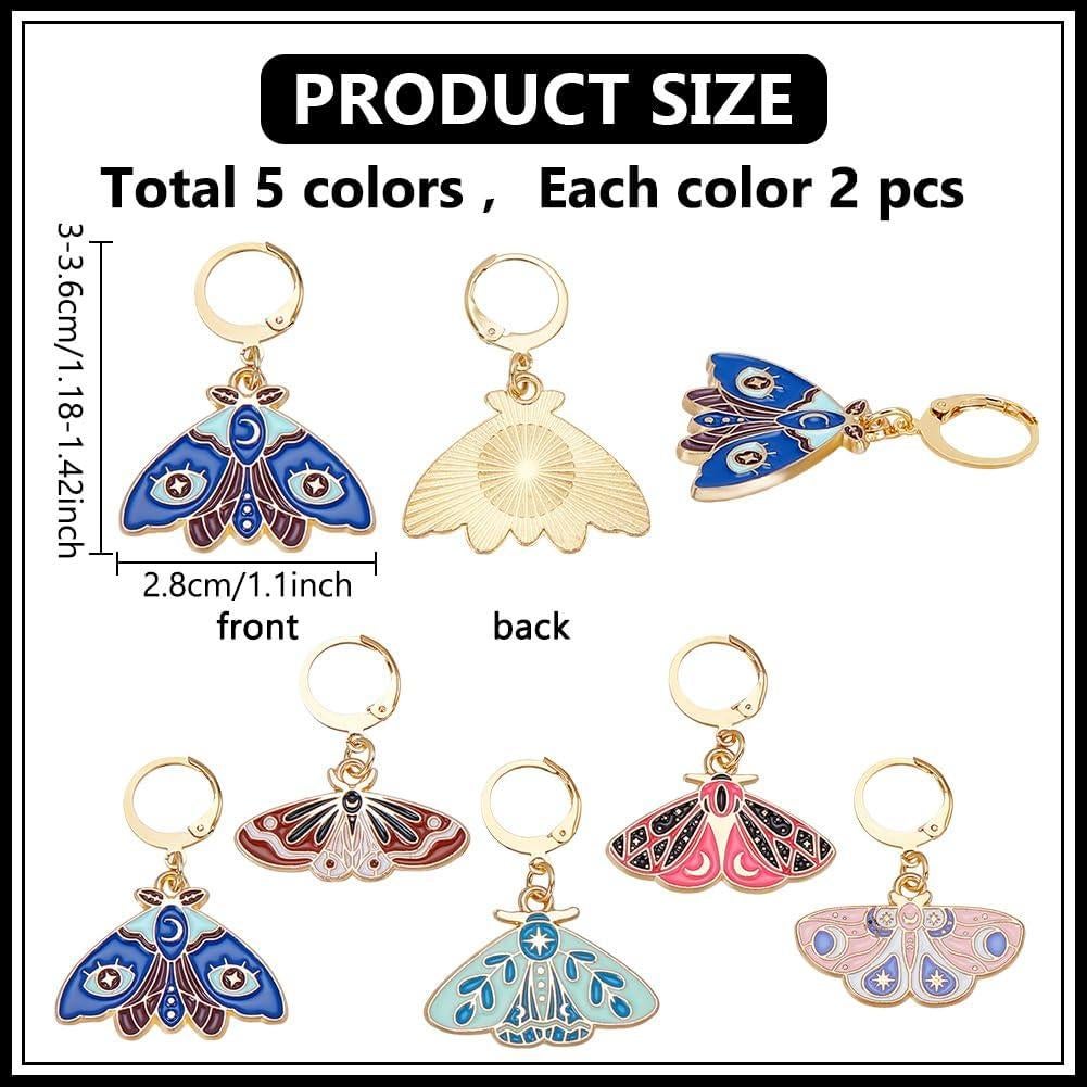 Marcadores de Puntos de Costura CRAFTYMELODY 10 Piezas Polilla