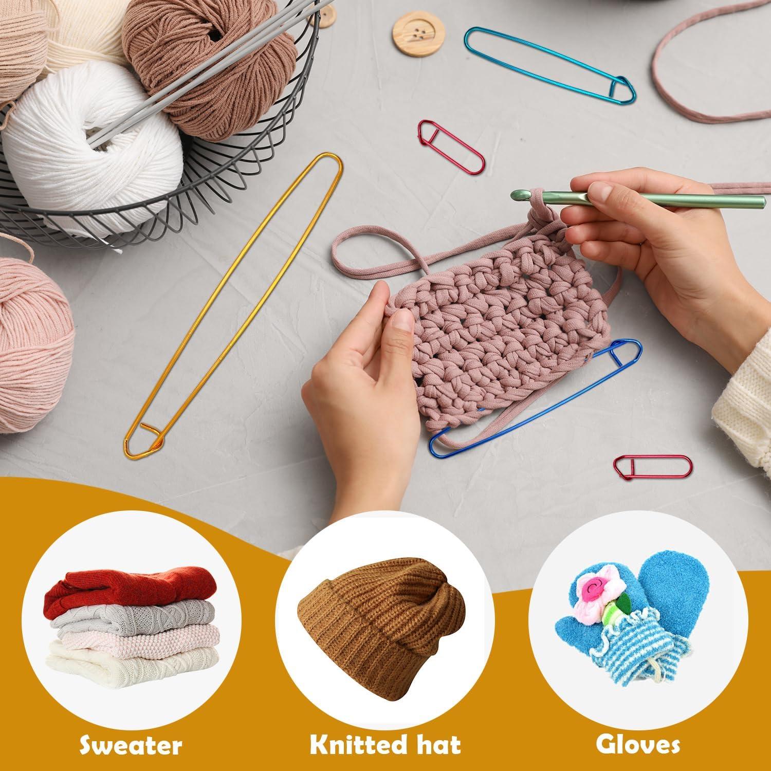 12 Sujetadores de Puntos de Tejido OWMOSYX - Aluminio Colorido