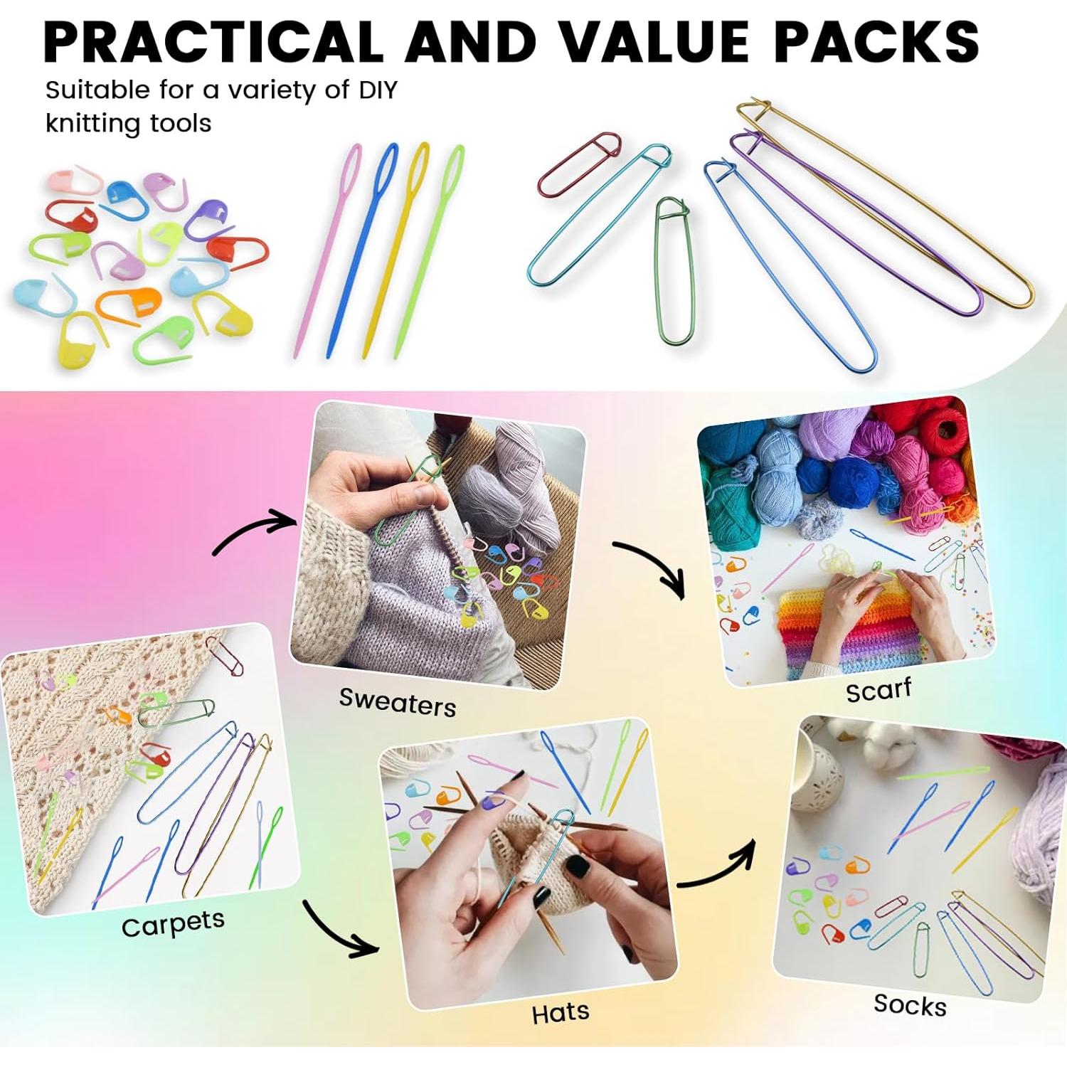 Juego de 74 Piezas de Sujetadores de Puntos MARRTEUM