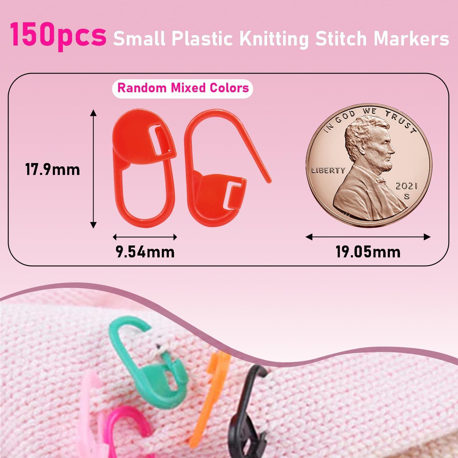 150 Marcadores de Puntos de Crochet CooBigo - Colores Variados