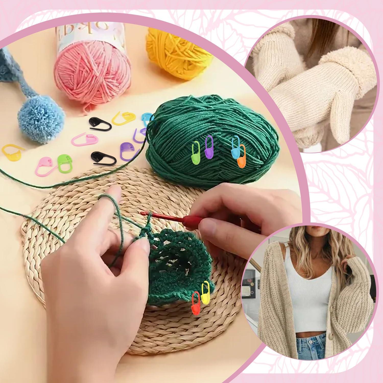 150 Marcadores de Puntos de Crochet CooBigo - Colores Variados