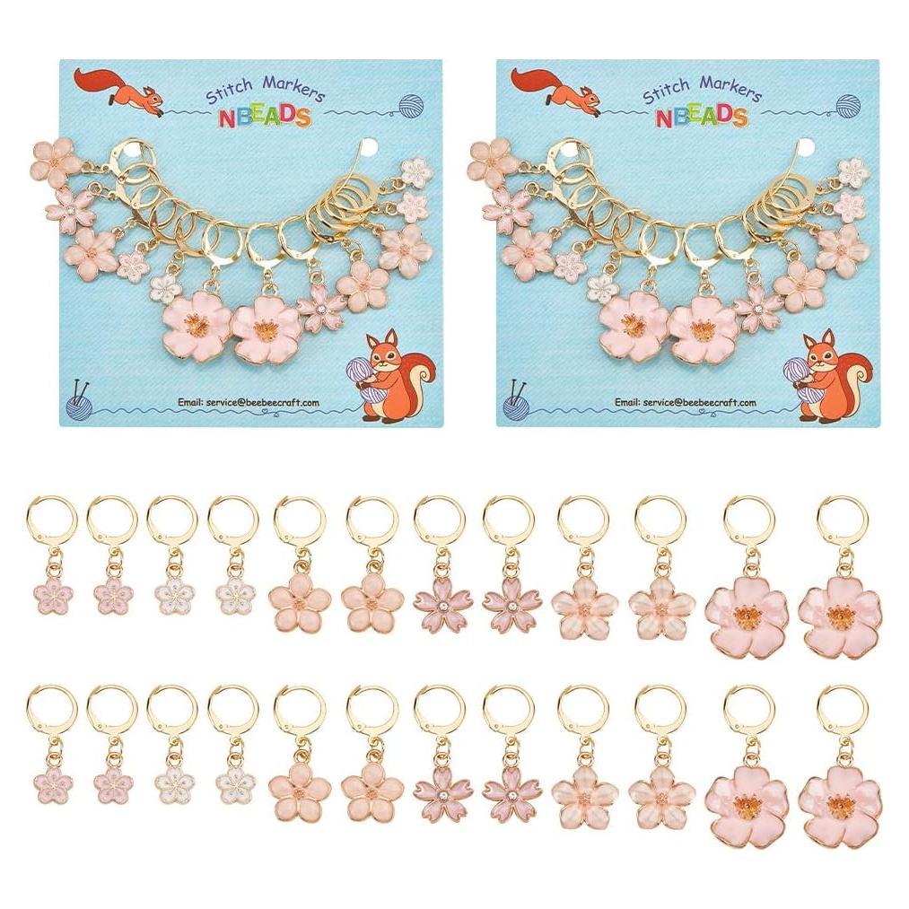 Marcadores de Puntos de Tejer NBEADS 24 Pcs 6 Estilos