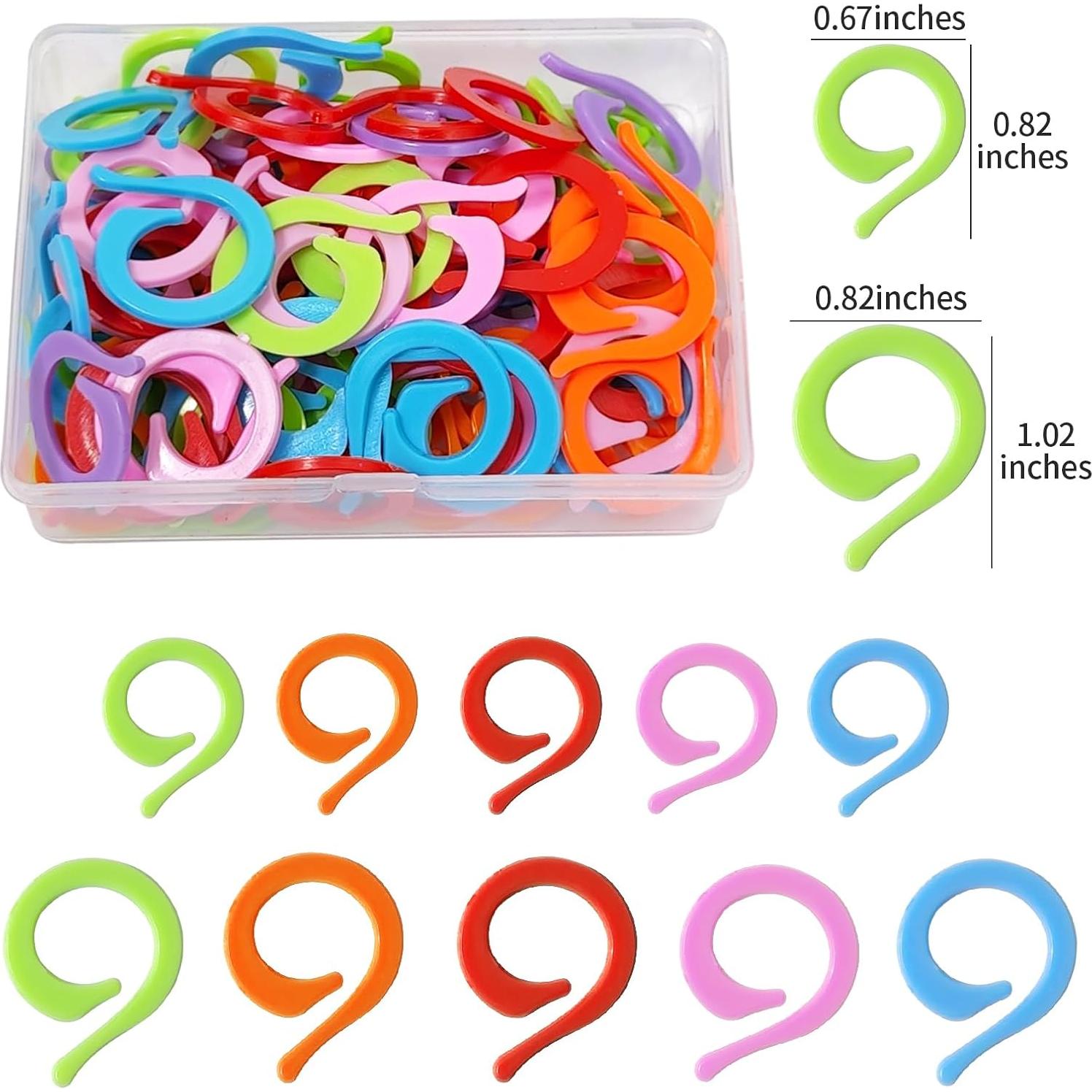 100 Marcadores de Puntos de Ganchillo HFZRZFH - Plástico Multicolor