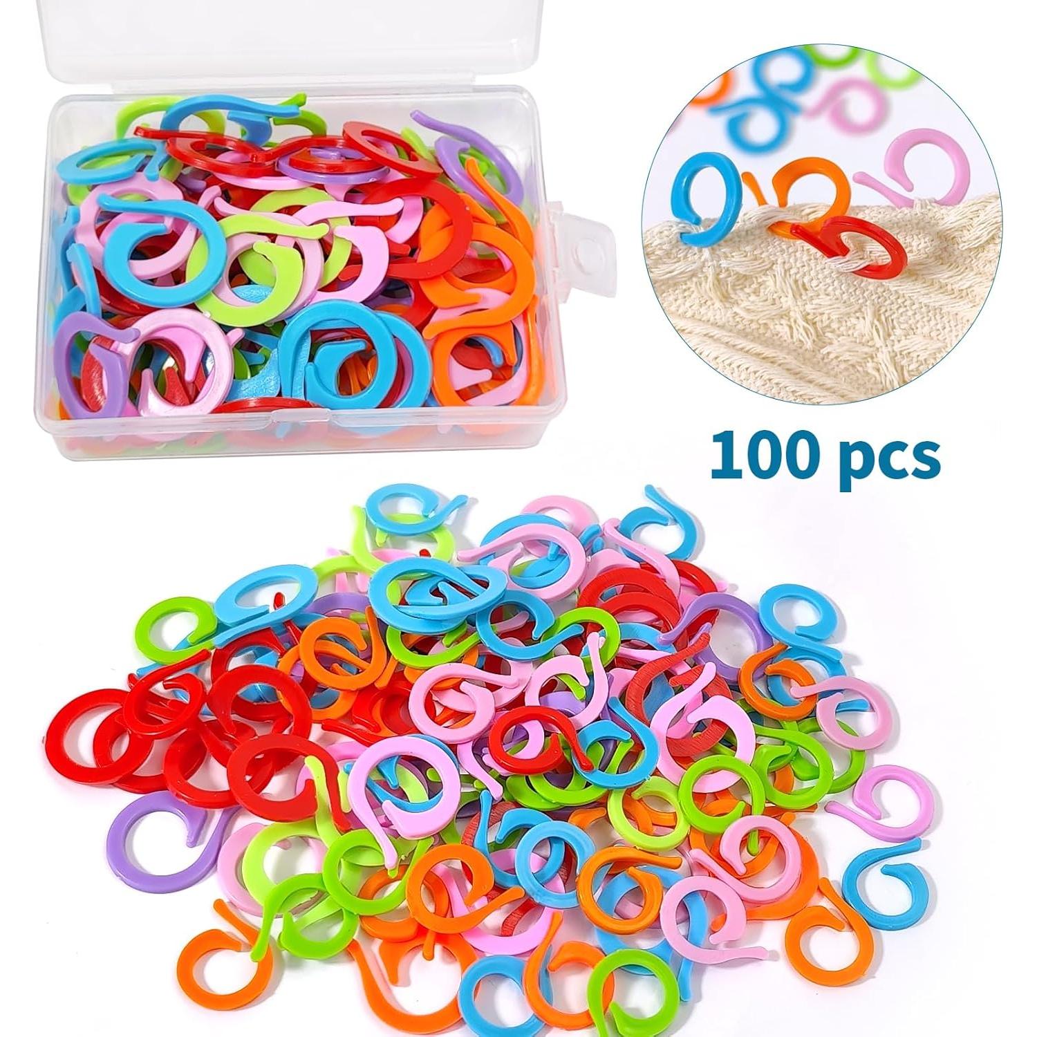 100 Marcadores de Puntos de Ganchillo HFZRZFH - Plástico Multicolor