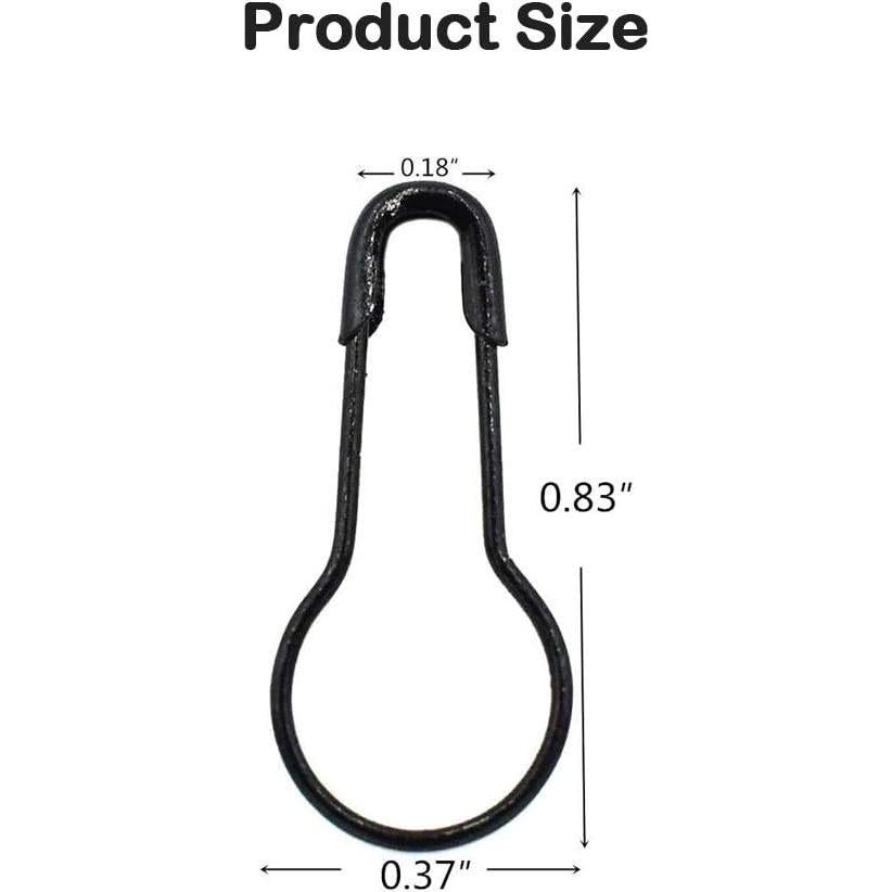 Alfileres de Seguridad de Metal Negro Vivixin 200pcs 21mm