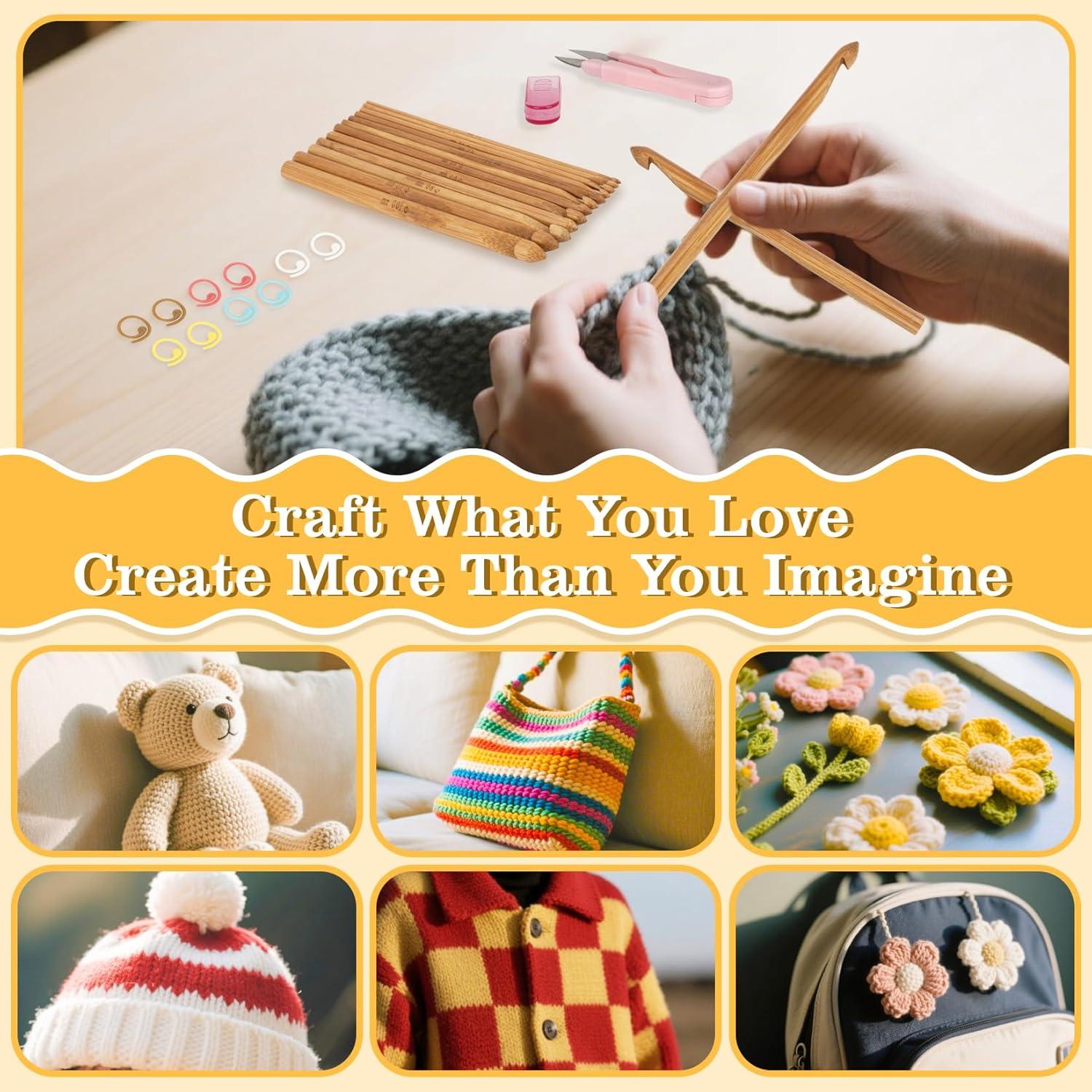 Set de Ganchos de Crochet RAINFLOW 12 Tamaños 3mm-12mm