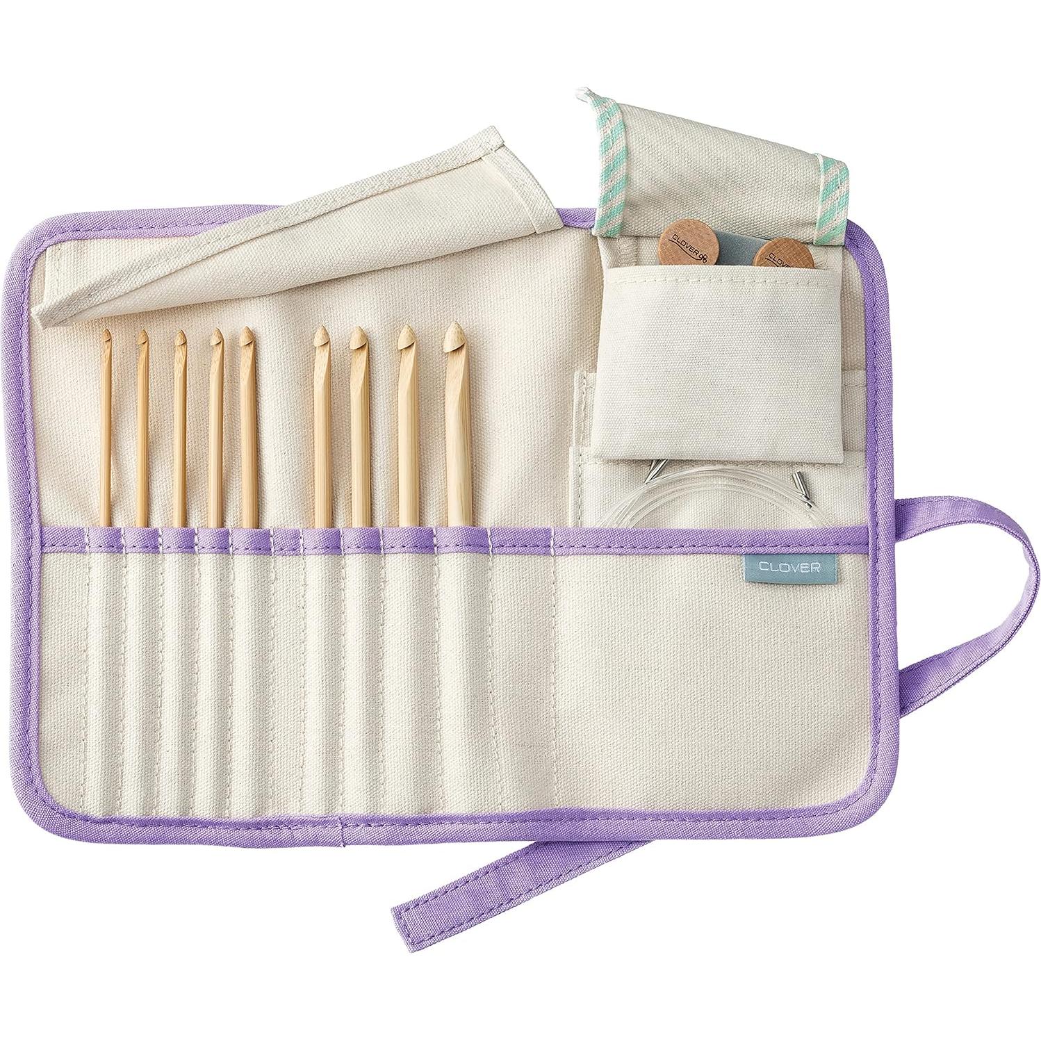 Juego de Ganchillos Tunisios Intercambiables Clover Takumi 3.5-8mm