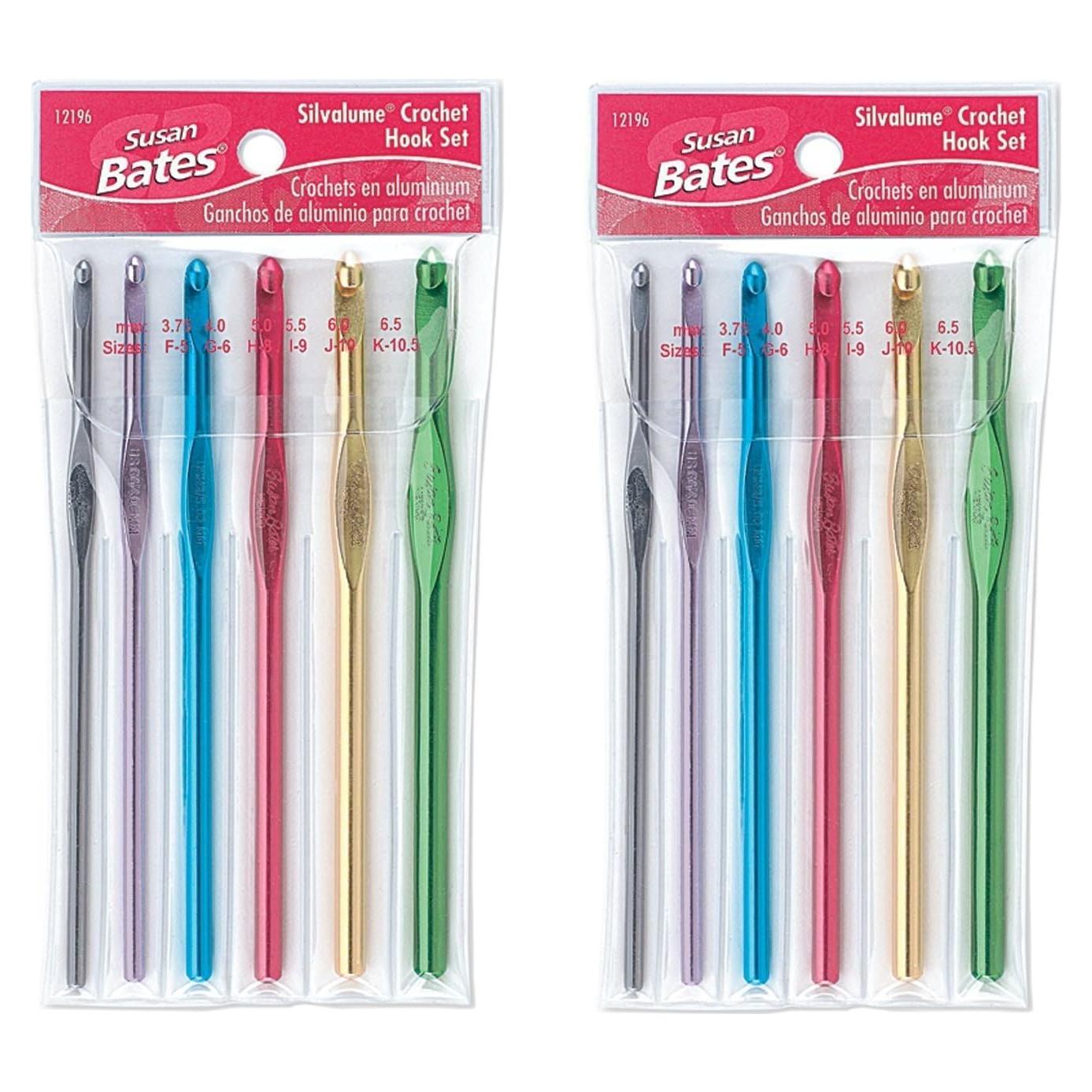 Conjunto de Ganchillos Susan Bates Silvalume 6 Tamaños 3.75-6.5mm