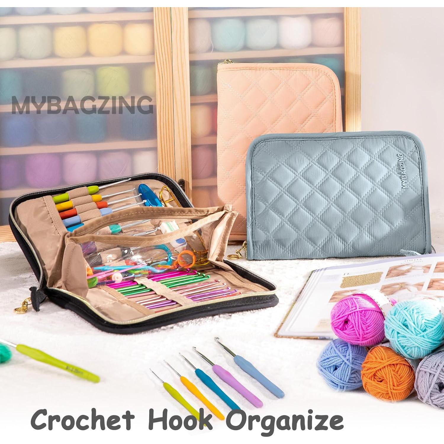 Juego de Ganchillos de Crochet MYBAGZING con Estuche - 14 Piezas