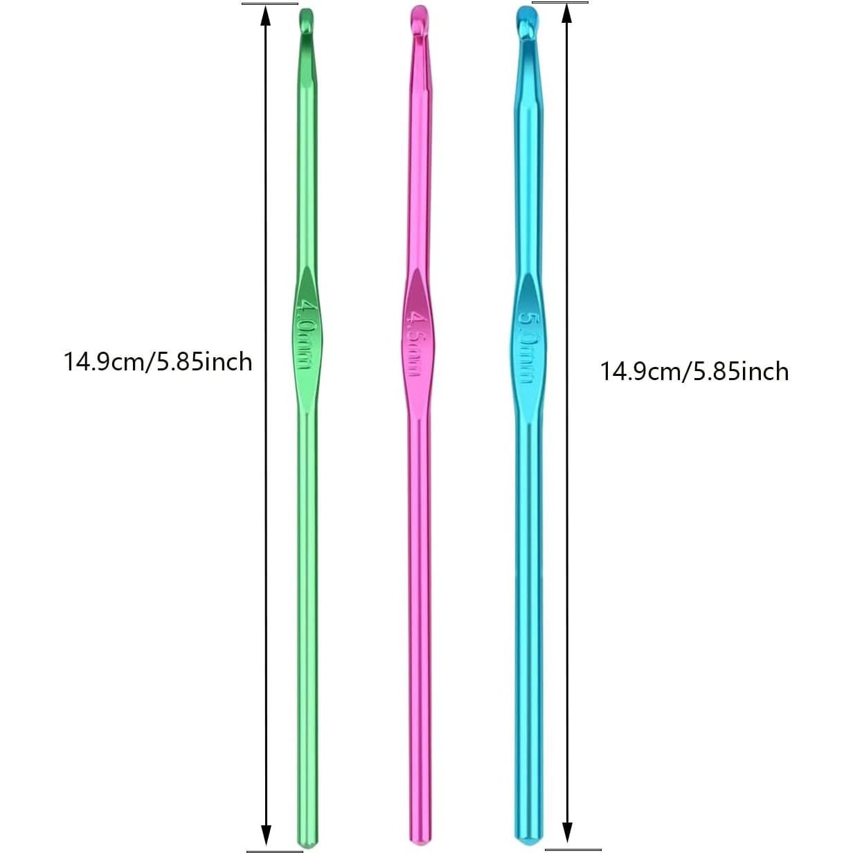 Juego de Ganchillos de Aluminio HEYLEAYAR 14 Piezas 2-10mm