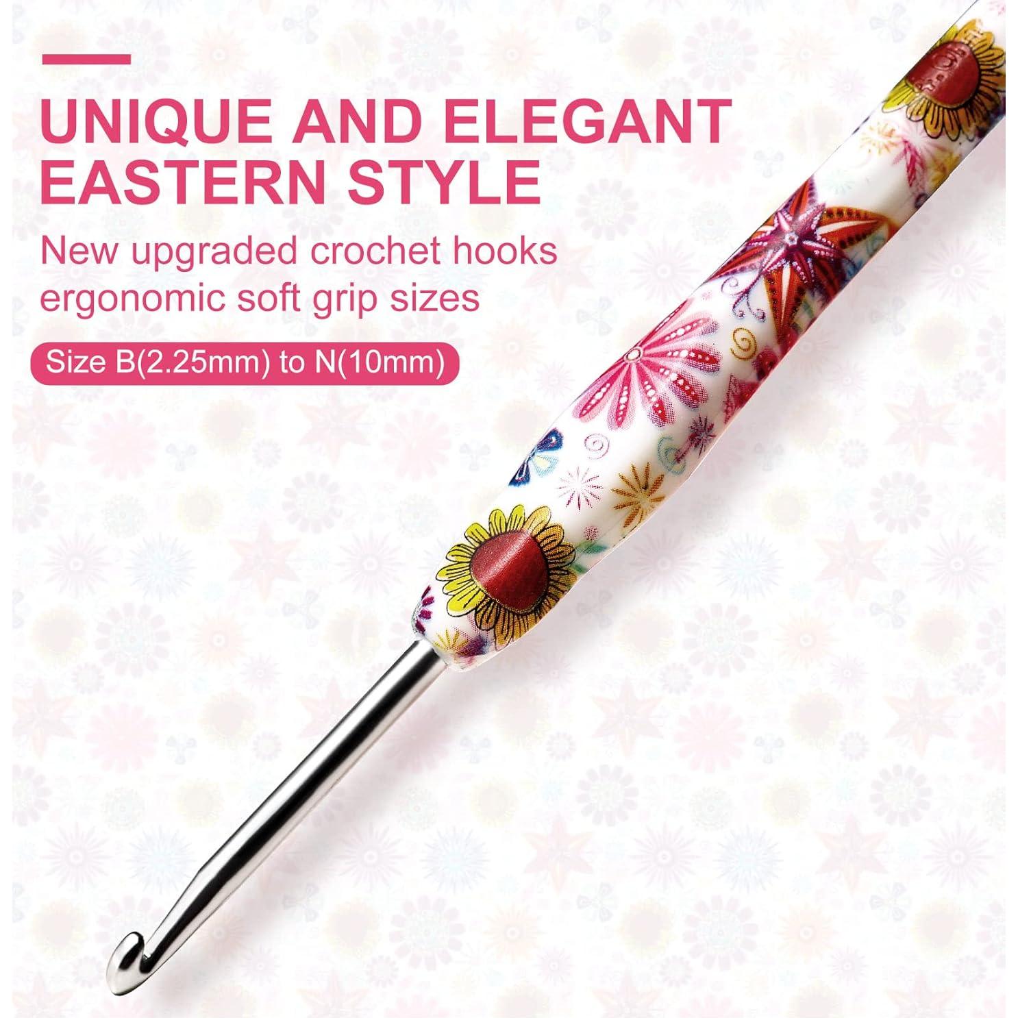 Juego de Ganchillos LOOEN 14 Tamaños Ergonomicos 2.25mm a 10mm