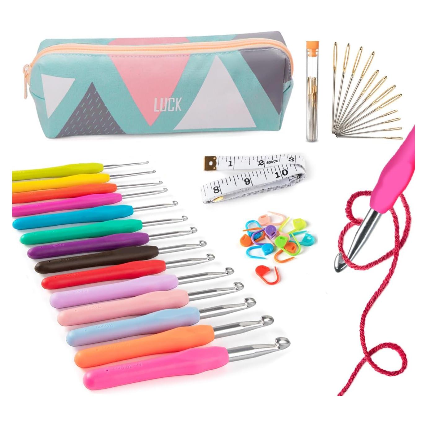 Juego de Ganchos de Crochet StiVerse 39 Piezas Multicolor