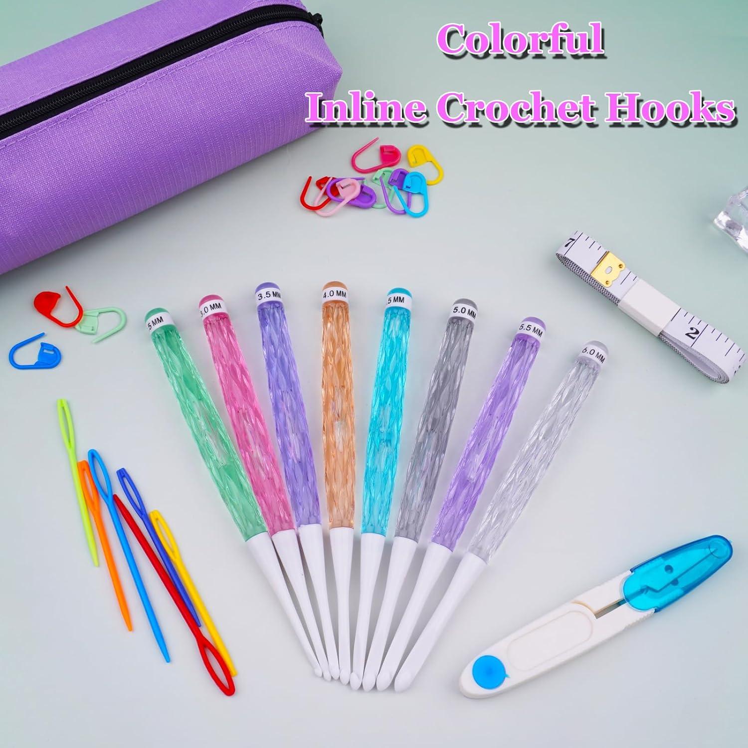 Juego de Ganchillos Hobekoee 8PCS Antideslizantes 2.5mm-6mm