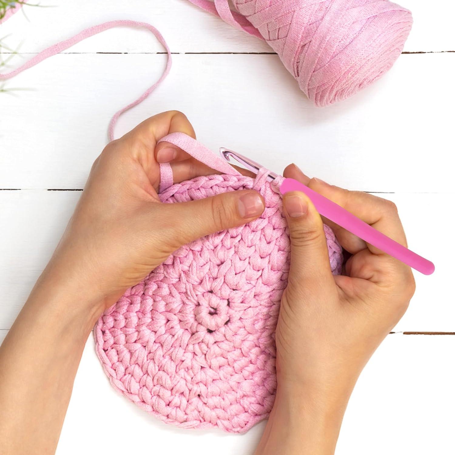 Set de Ganchillos AEXHOT 34 Piezas 2.5-6 mm Ergonomicos Rosa