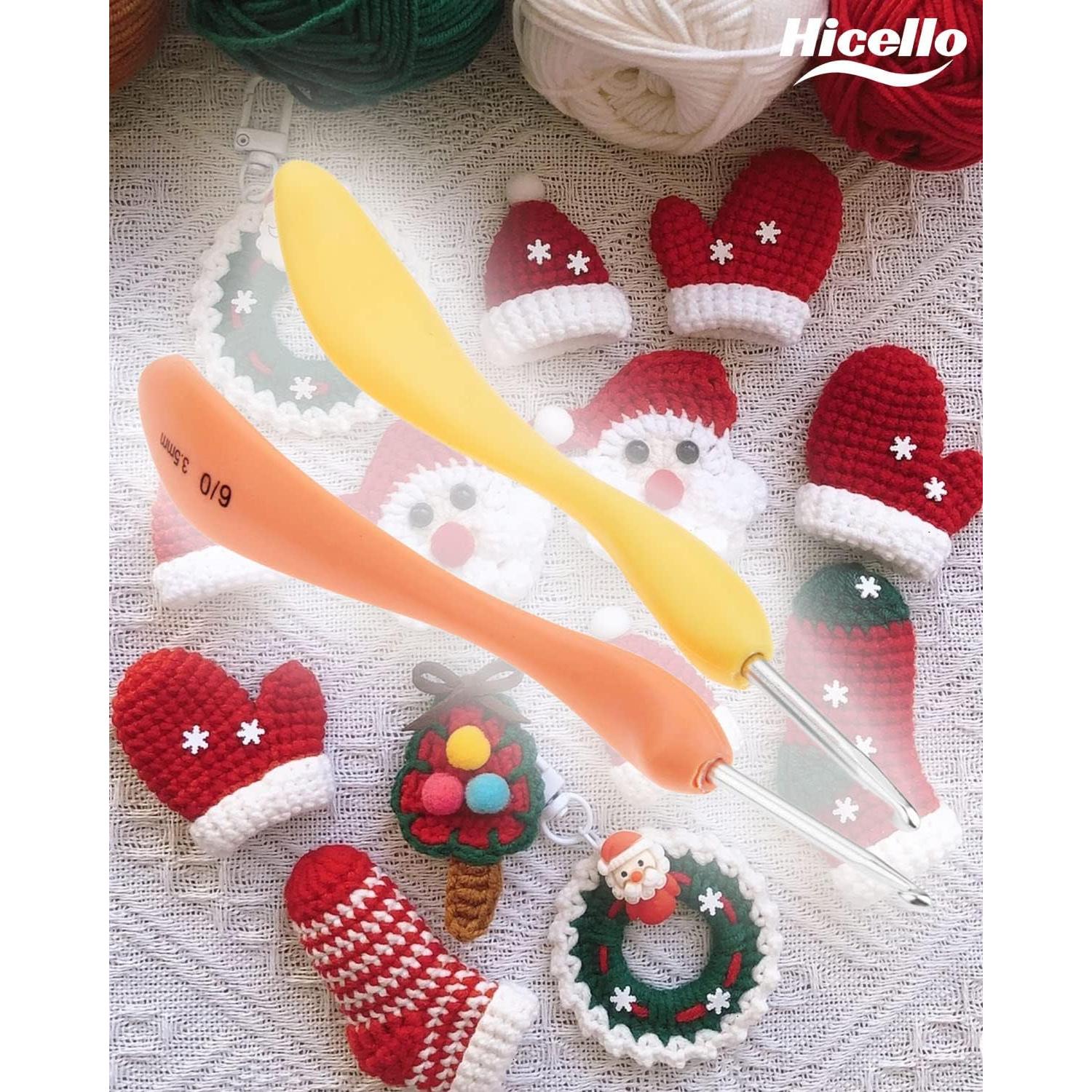 Juego de Ganchillos Ergonomicos Hicello 8 Piezas Aluminio