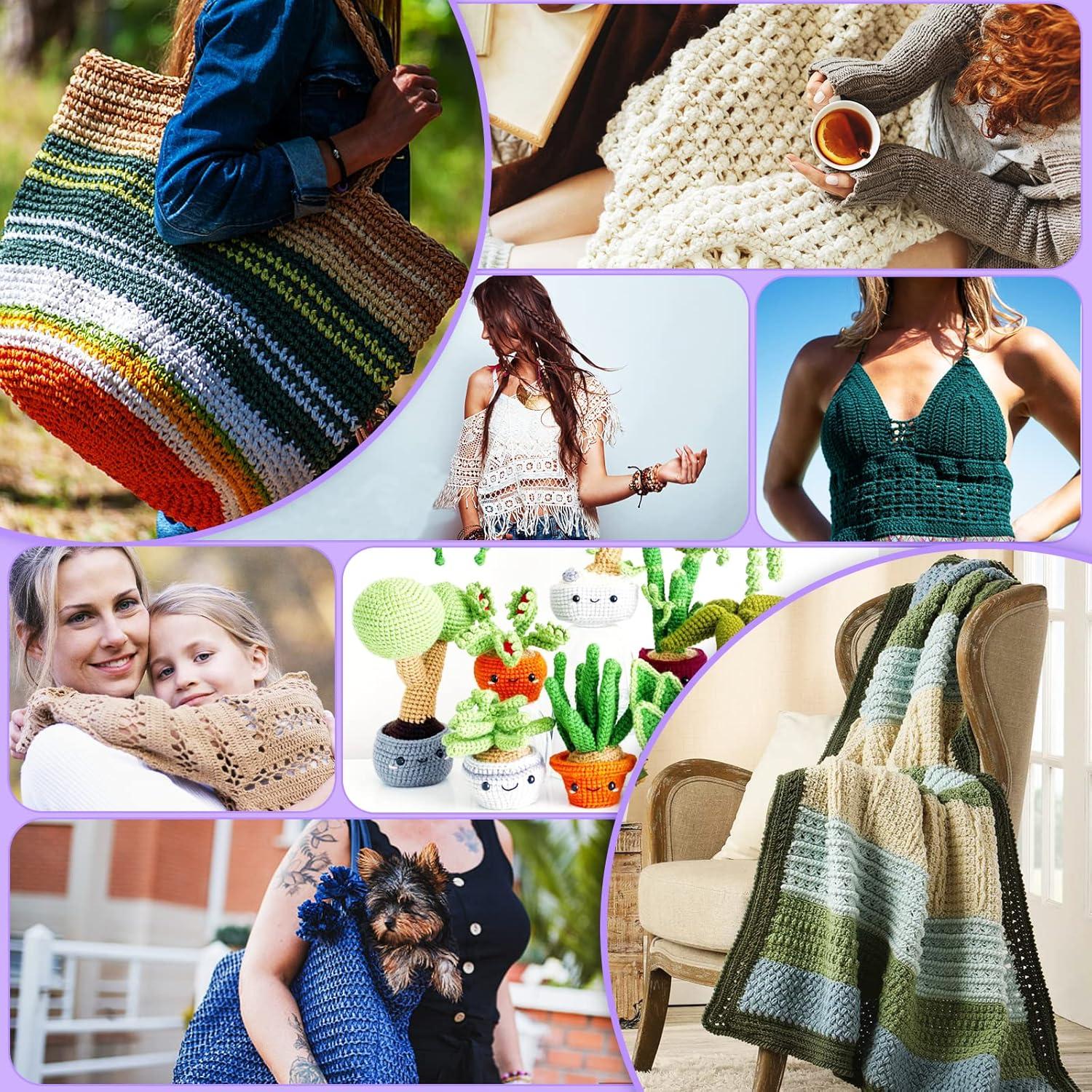 Kit de Hilo Aeelike para Crochet - 1000 Metros, 54 Piezas