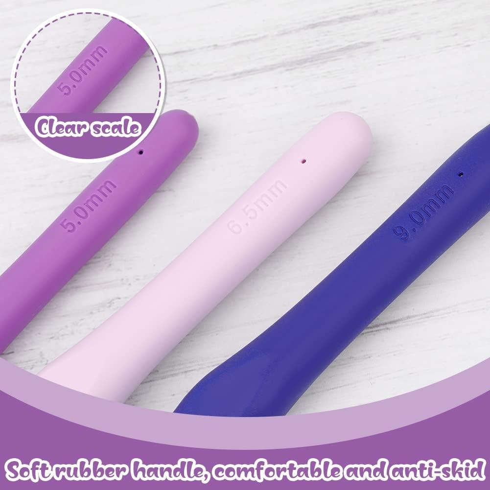 Ganchos de Crochet Ergonómicos Mayboos 3 Piezas 5.0-9.0 mm