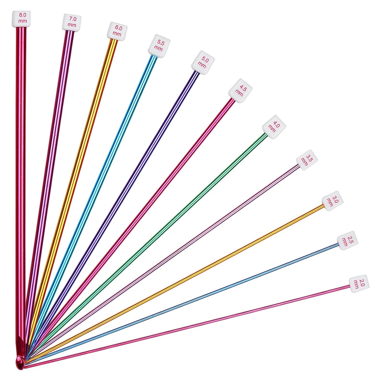 Juego de Agujas de Crochet Tunecino Aeelike 11pcs 2mm a 8mm