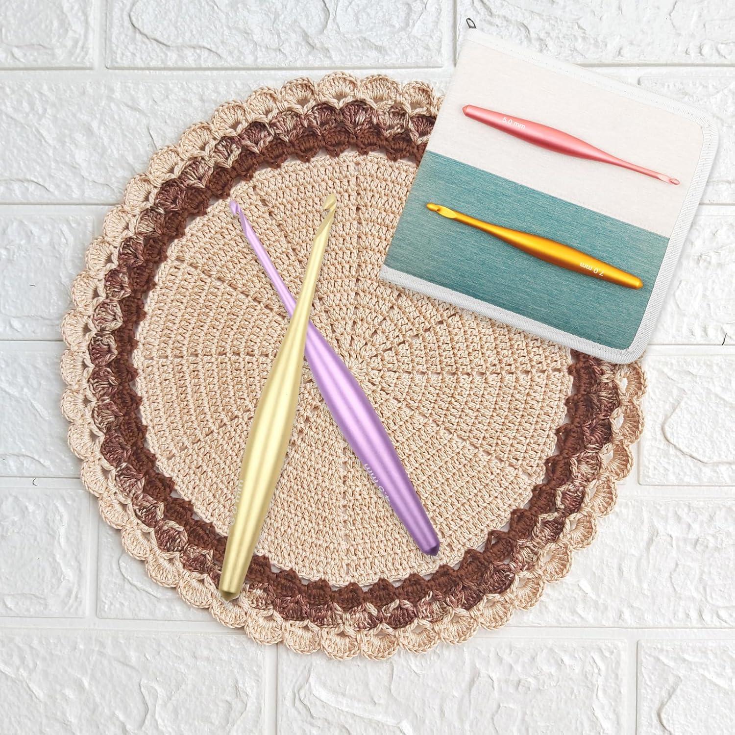 Juego de Ganchillos Ergonómicos Svartur - 9 Tamaños 3.5mm a 8mm