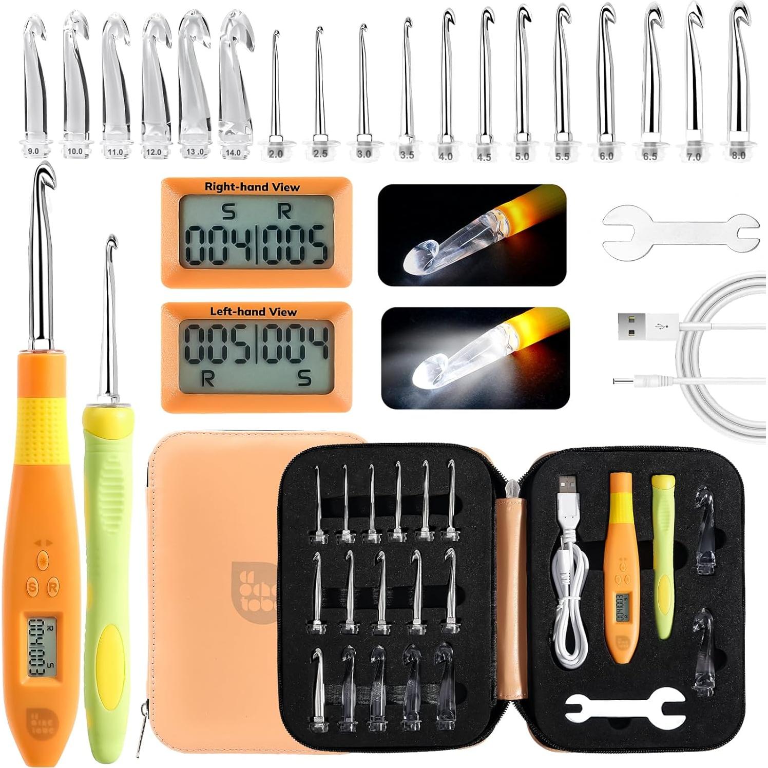 Juego de Ganchillos Iluminados PP OPOUNT 2.0 a 14.0 mm