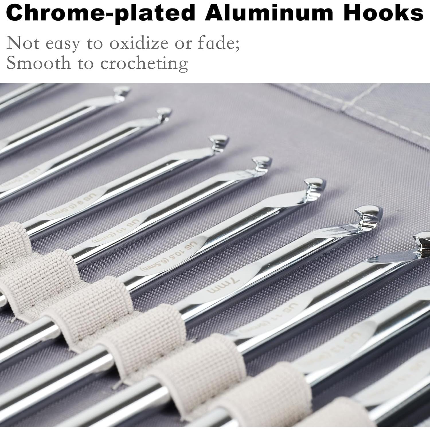 Juego de Ganchillos Tunecinos Svartur 3mm-10mm con Cables