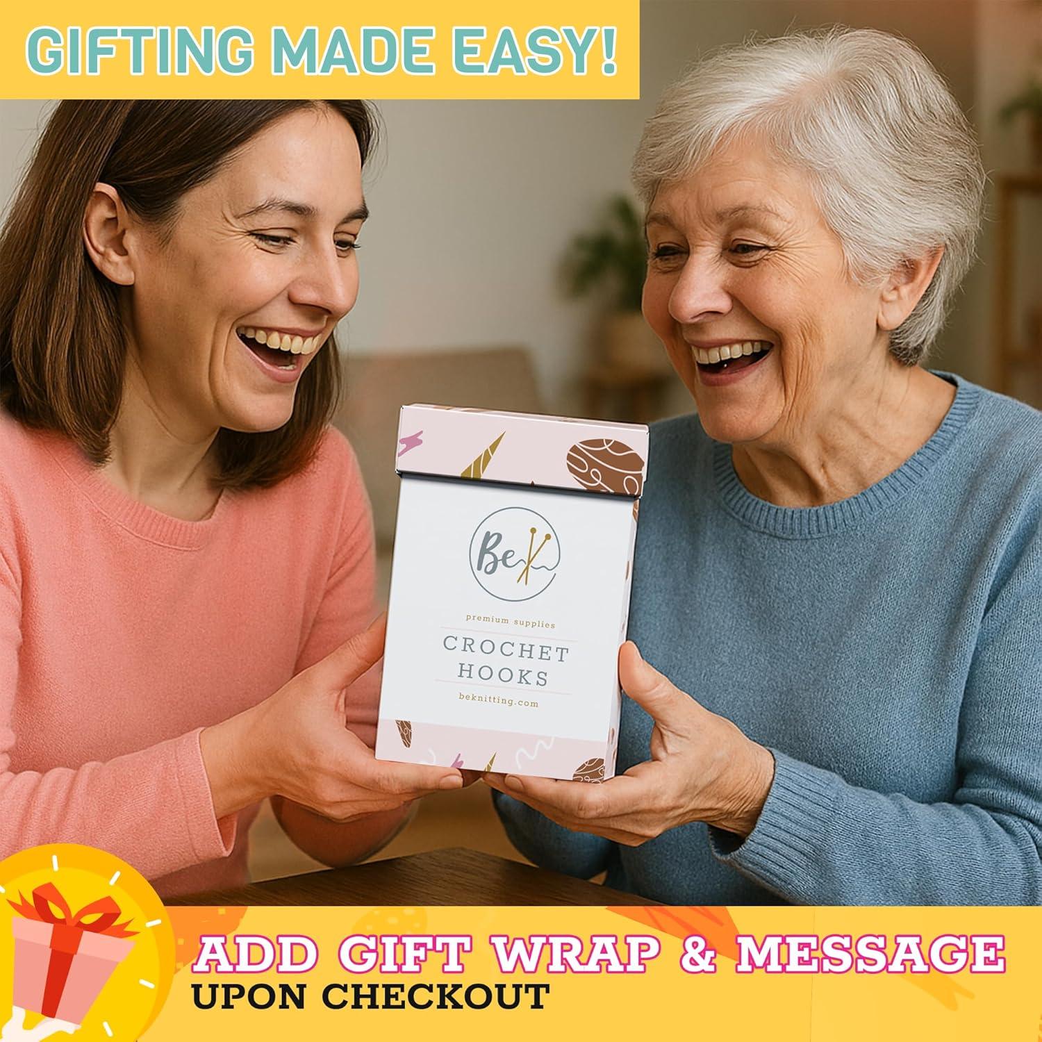 Set de Ganchillos BeKnitting 12 Piezas Aluminio Carbón