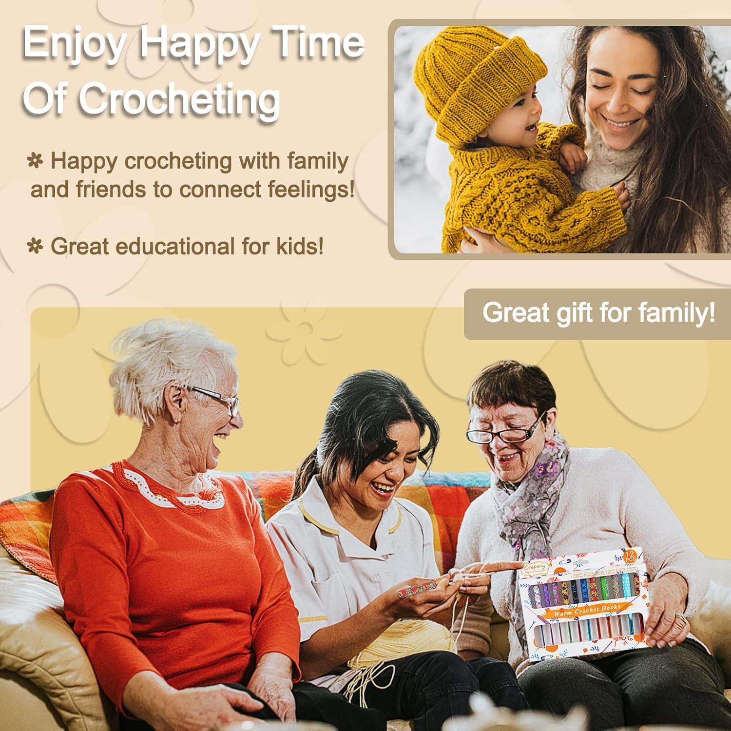 Juego de Ganchillos de Crochet Coopay 12PCS 2-8mm Ergonómicos