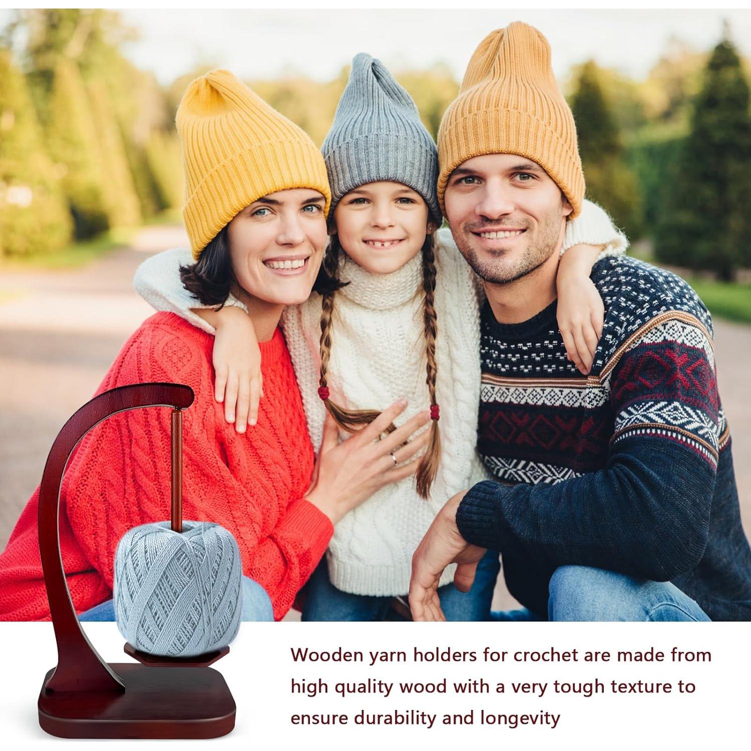 Soporte de Hilo JUCPASH de Madera con Rotación Magnética