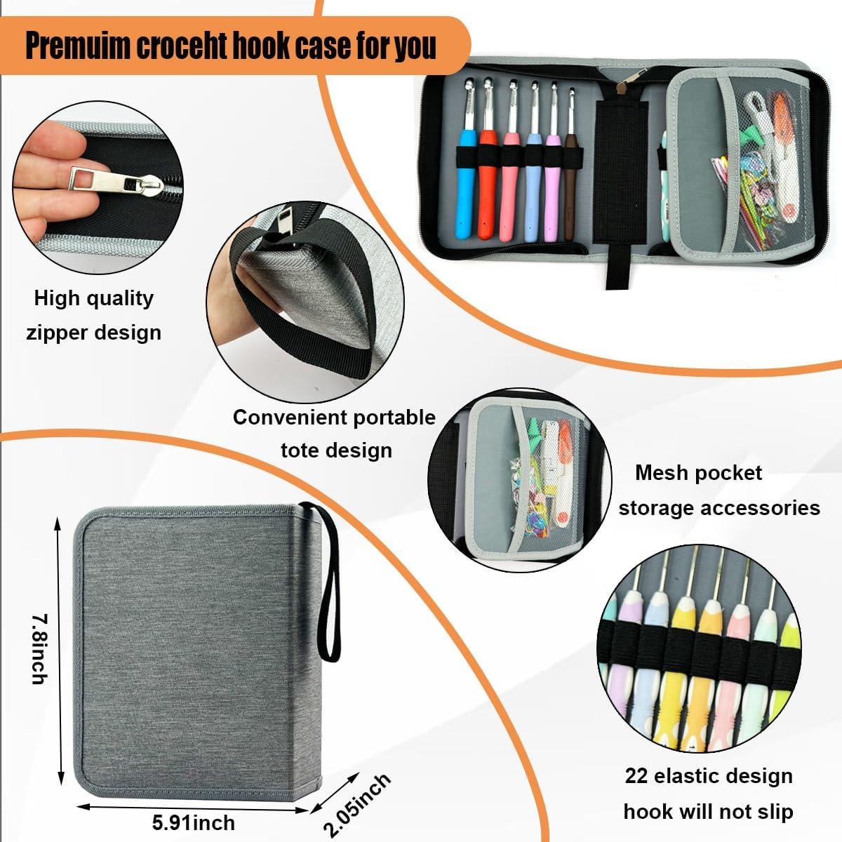 Conjunto de Ganchillos de Crochet Mdoker 21 Piezas 0.8-10mm