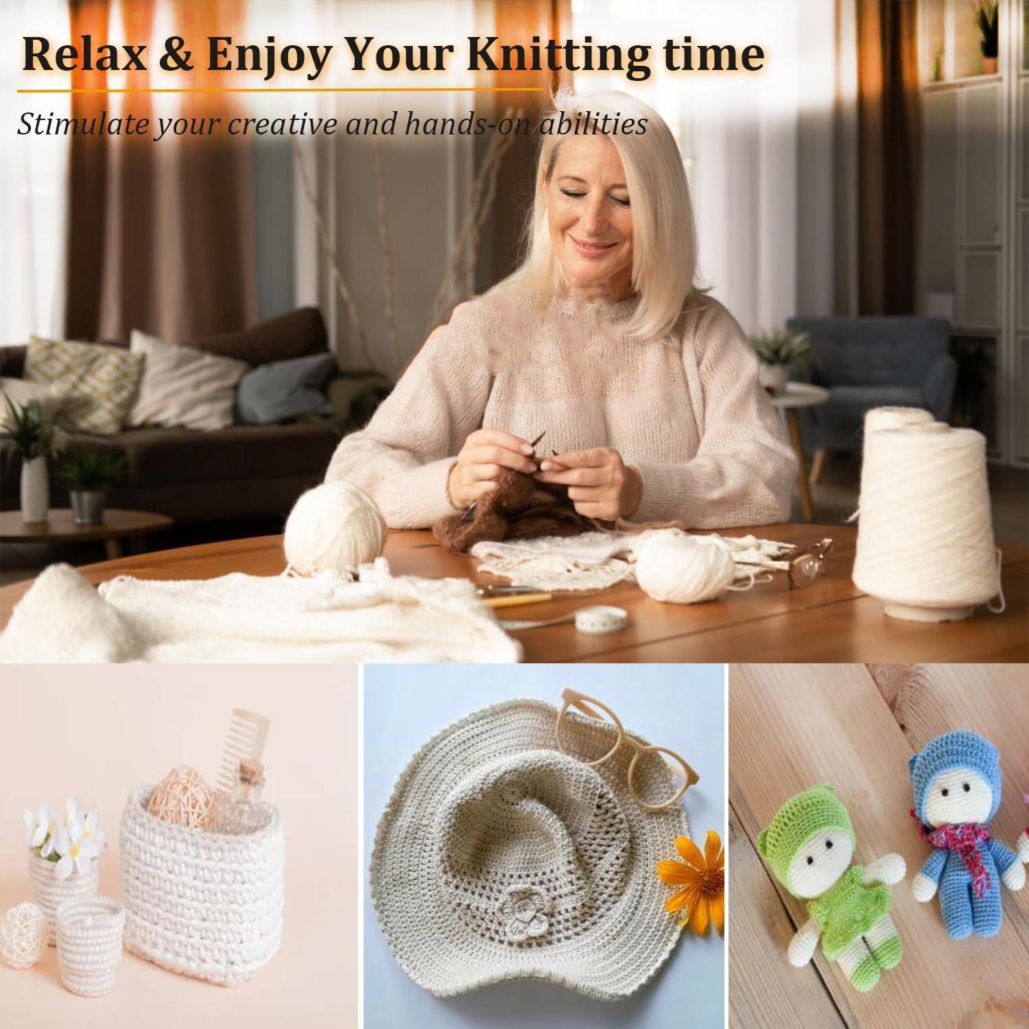 Conjunto de Ganchillos de Crochet Mdoker 21 Piezas 0.8-10mm