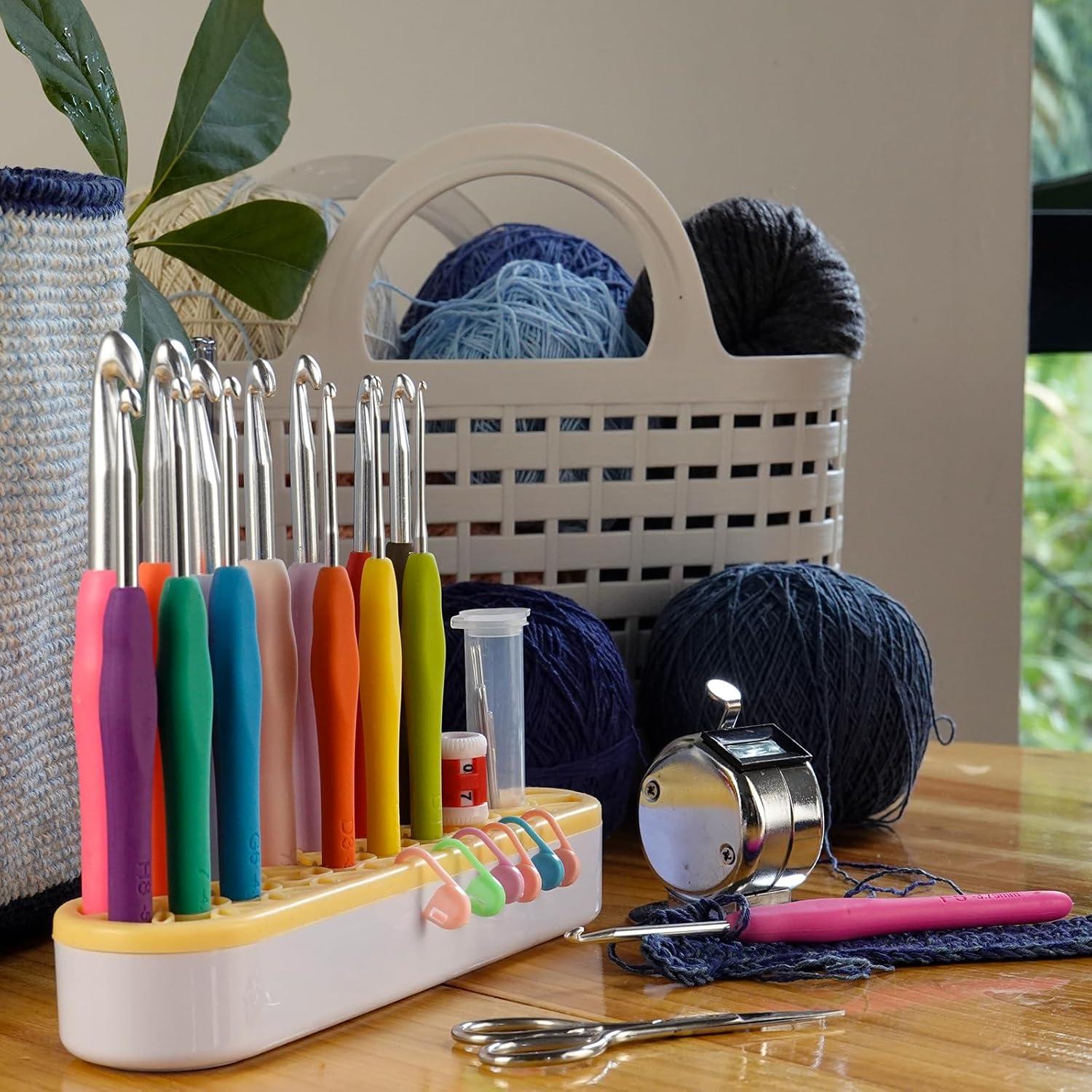 Juego de Ganchillos Ergonómicos YOJOB 21 Tamaños 0.5-10mm