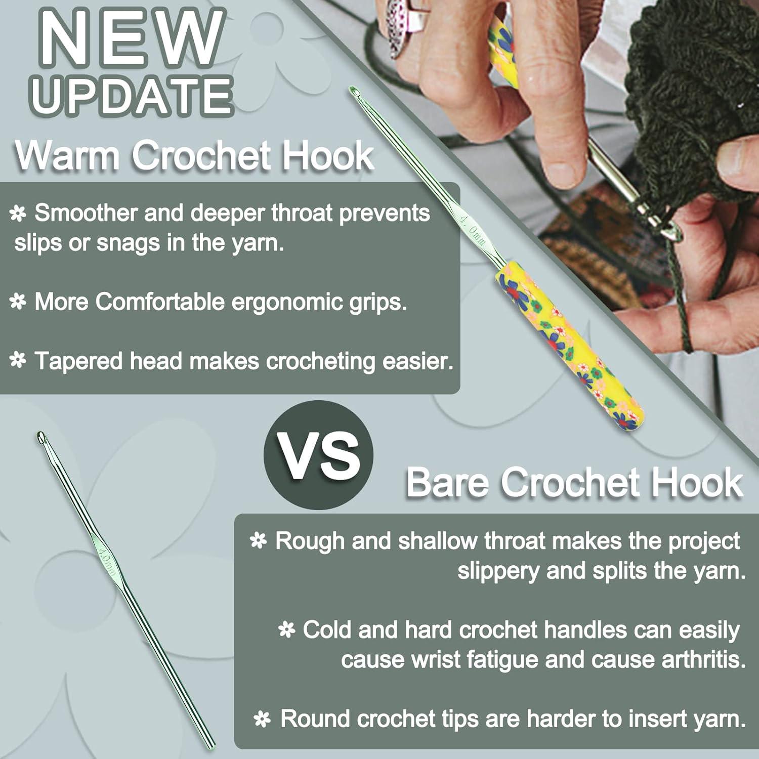 Juego de Ganchillos de Crochet Coopay 14 Piezas 2mm a 10mm