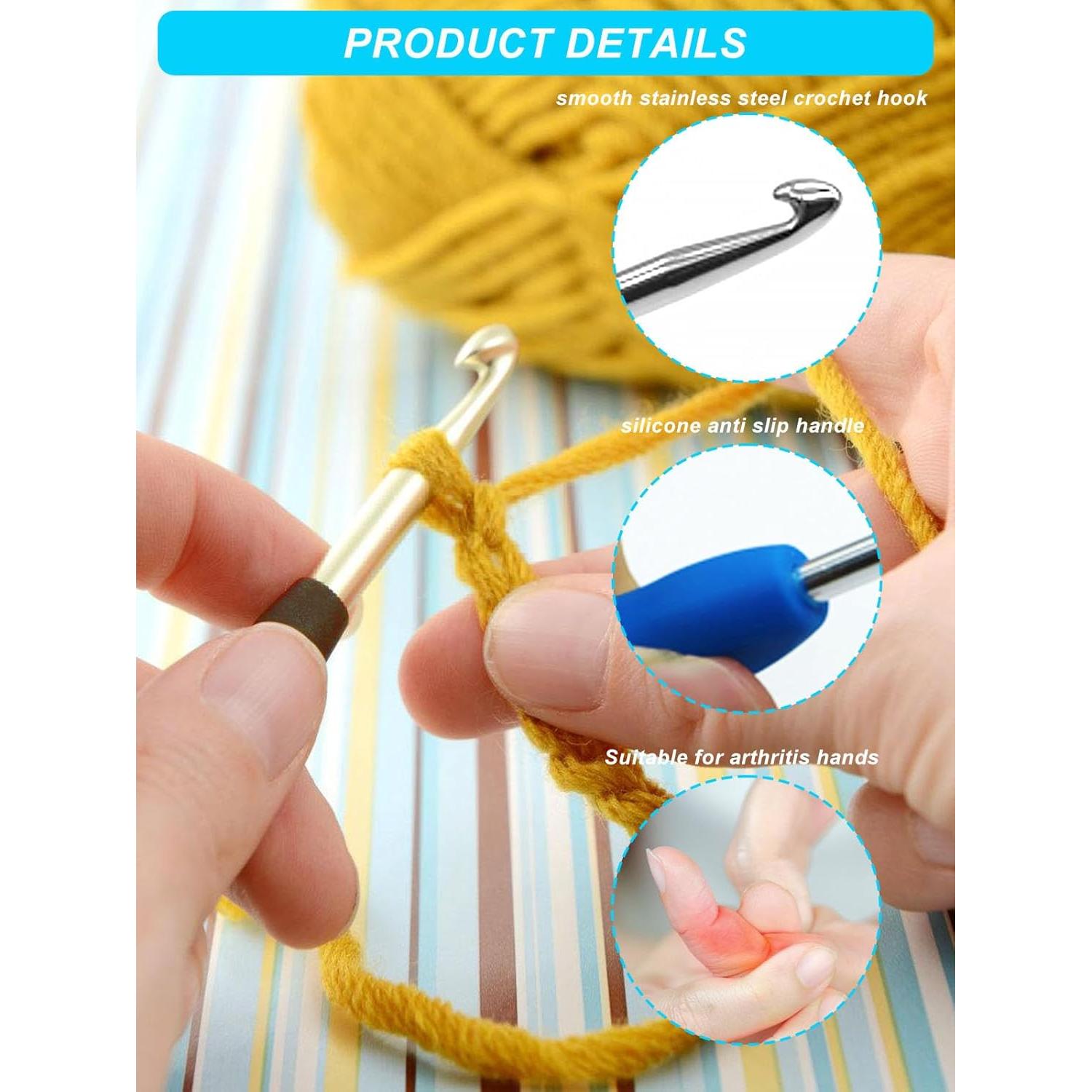 Juego de Ganchillos Ergonómicos 55 Piezas 2-8mm Keepsweat