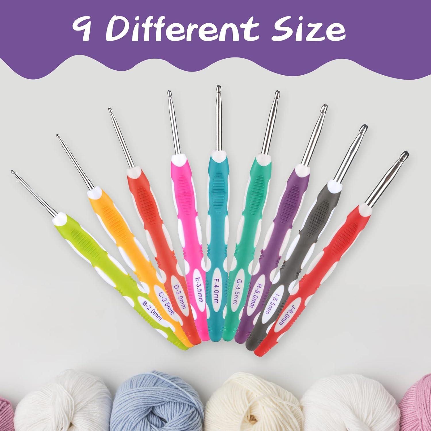 Kit de Ganchillos RUIDI 9 Piezas 2.0-6.0mm Multicolor